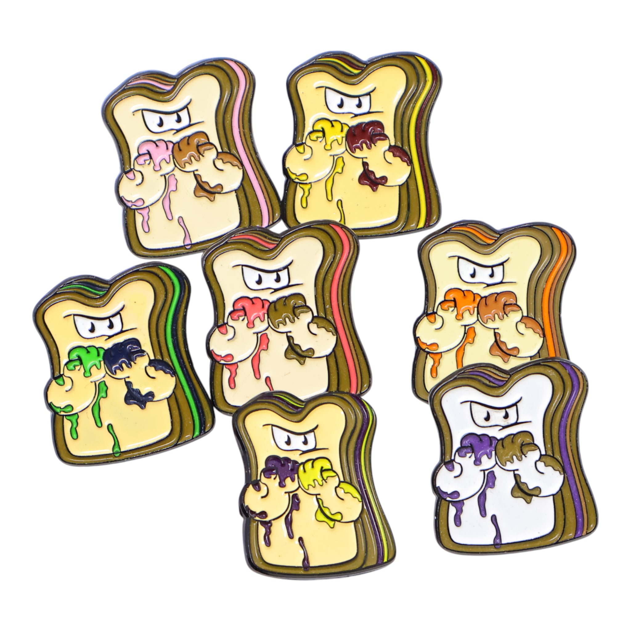 PBJ Various Colors Graphic Pin