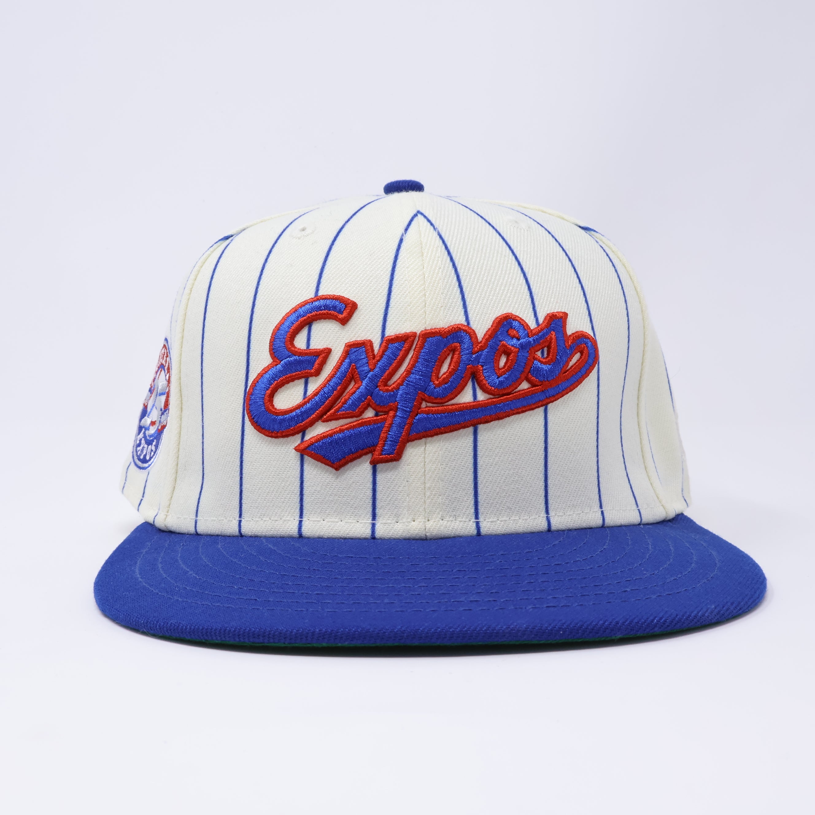 USED 1/8 Chrome Pinstripe Montreal Expos 25th Anniversary 59fifty New Era Fitted Hat Cap