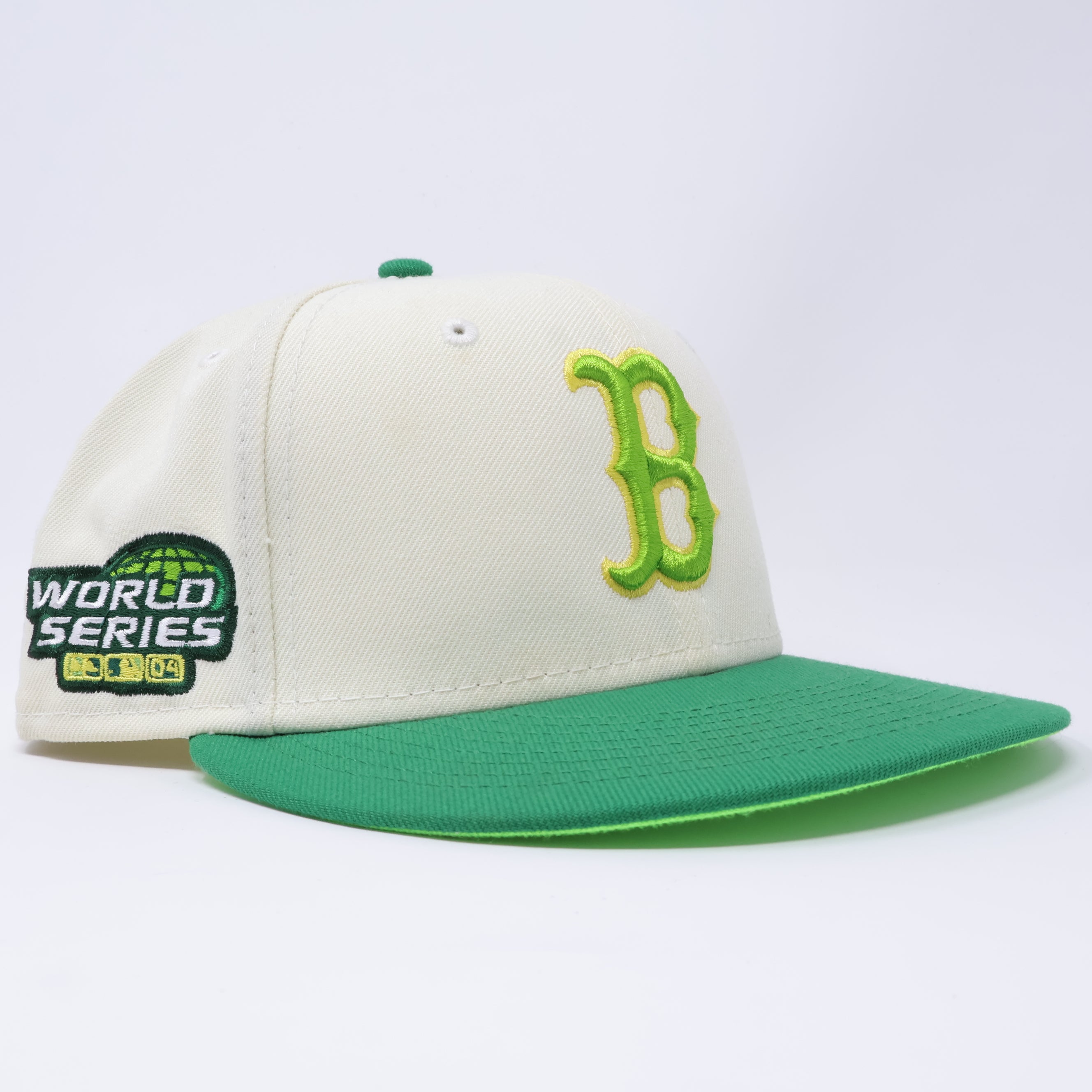 USED 1/8 Chrome Boston Red Sox 2004 World Series 59fifty New Era Fitted Hat Cap
