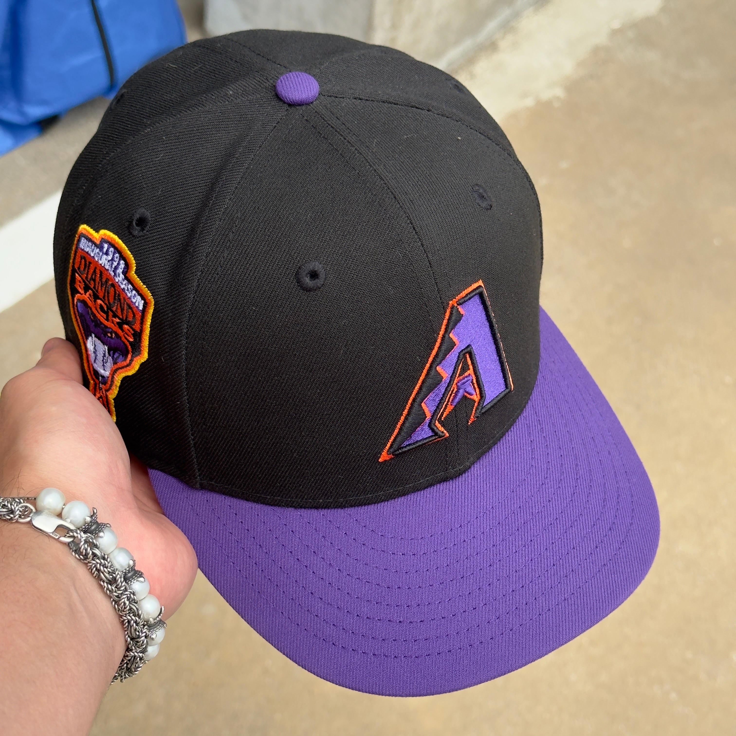 1/2 USED Black Arizona Diamondbacks 1998 Inaugural Hatclub 59fifty New Era Fitted Hat Cap