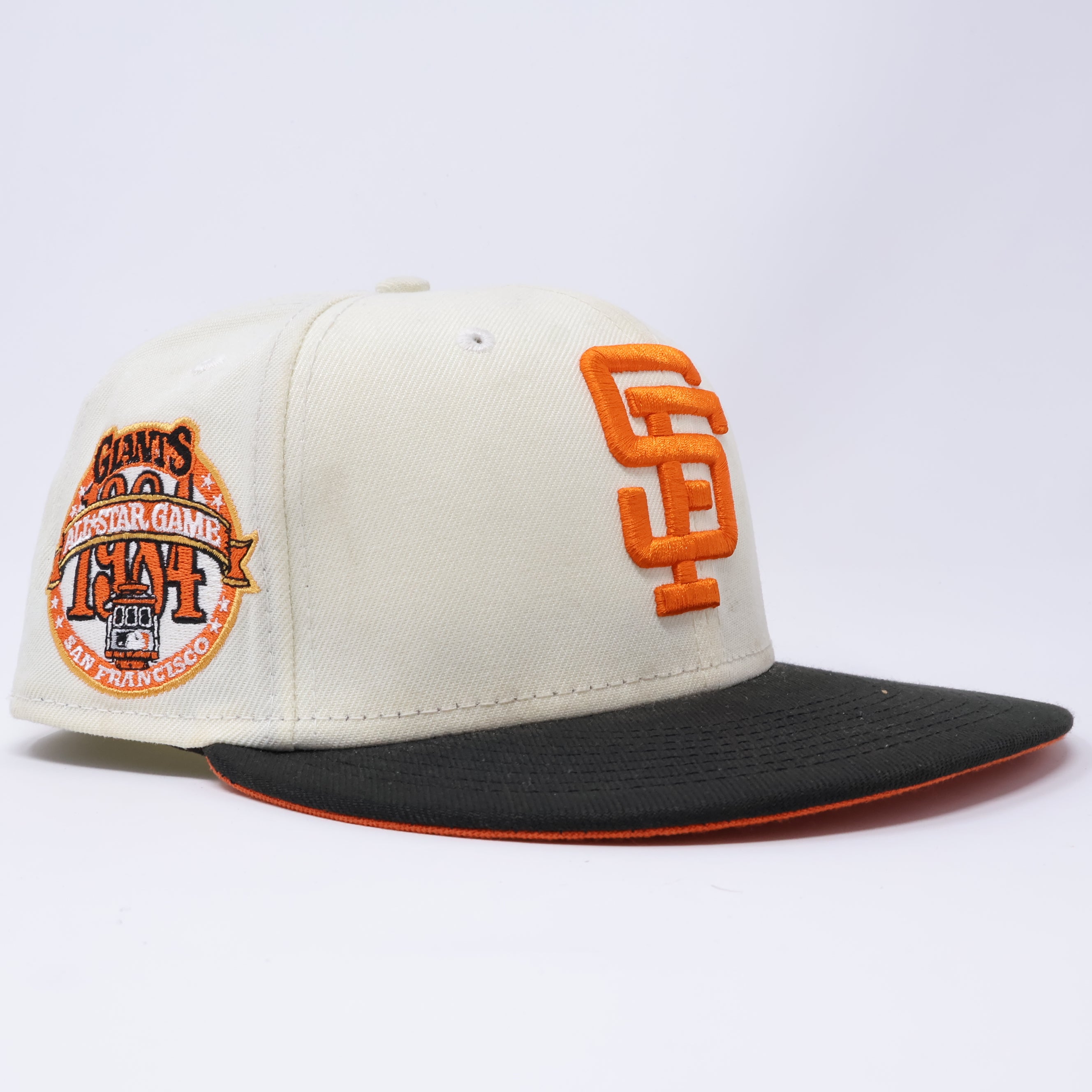 USED 1/8 Chrome San Francisco Giants 1984 All Star Game 59fifty New Era Fitted Hat Cap