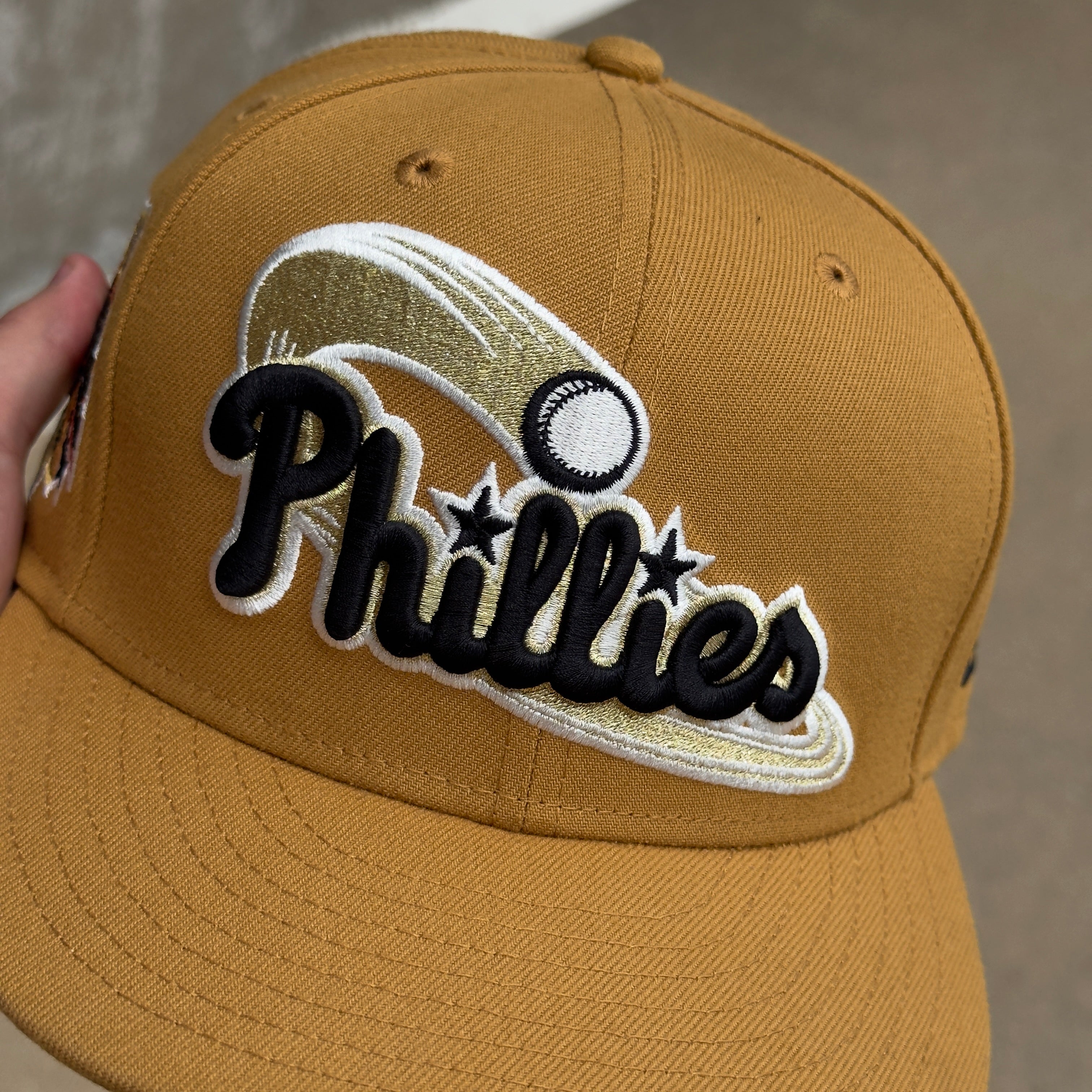1/2 USED Brown Philadelphia Phillies All Star Game 59fifty New Era Fitted Hat Cap