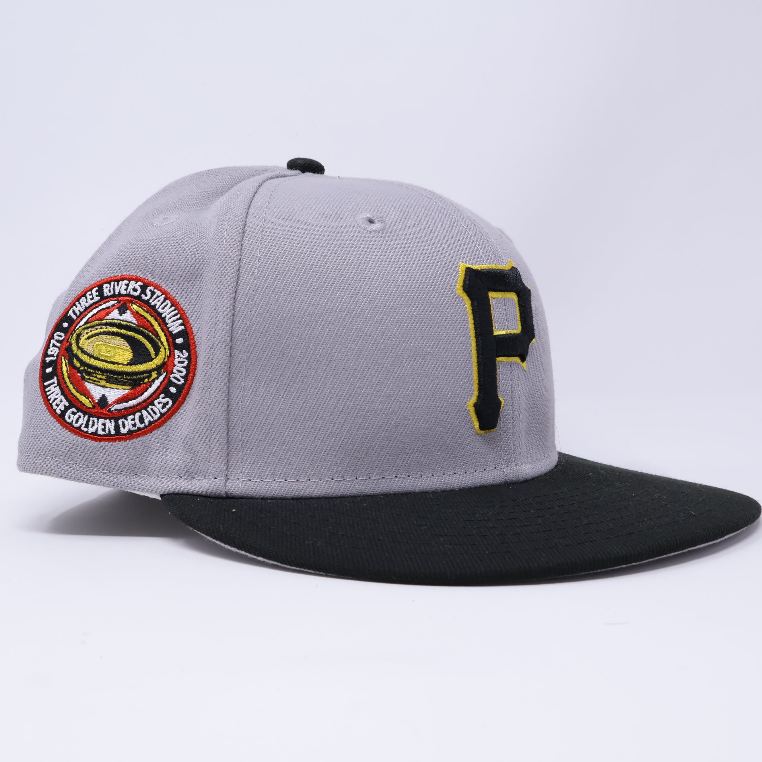 USED 5/8 Gray Pittsburgh Pirates Three Rivers 59fifty New Era Fitted Hat Cap