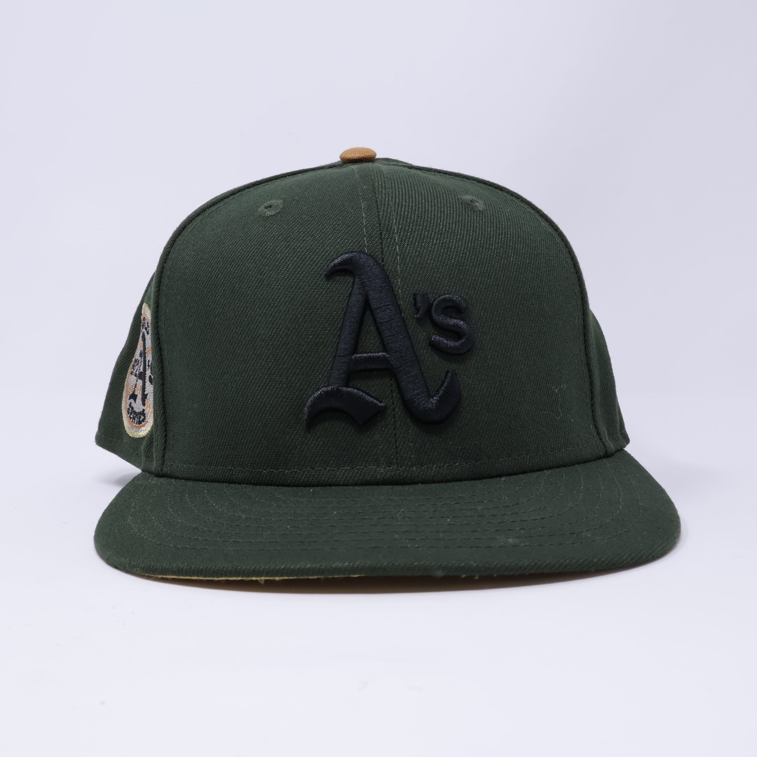 USED 5/8 Green Okland Athletics 1972 World Series 59fifty New Era Fitted Hat Cap