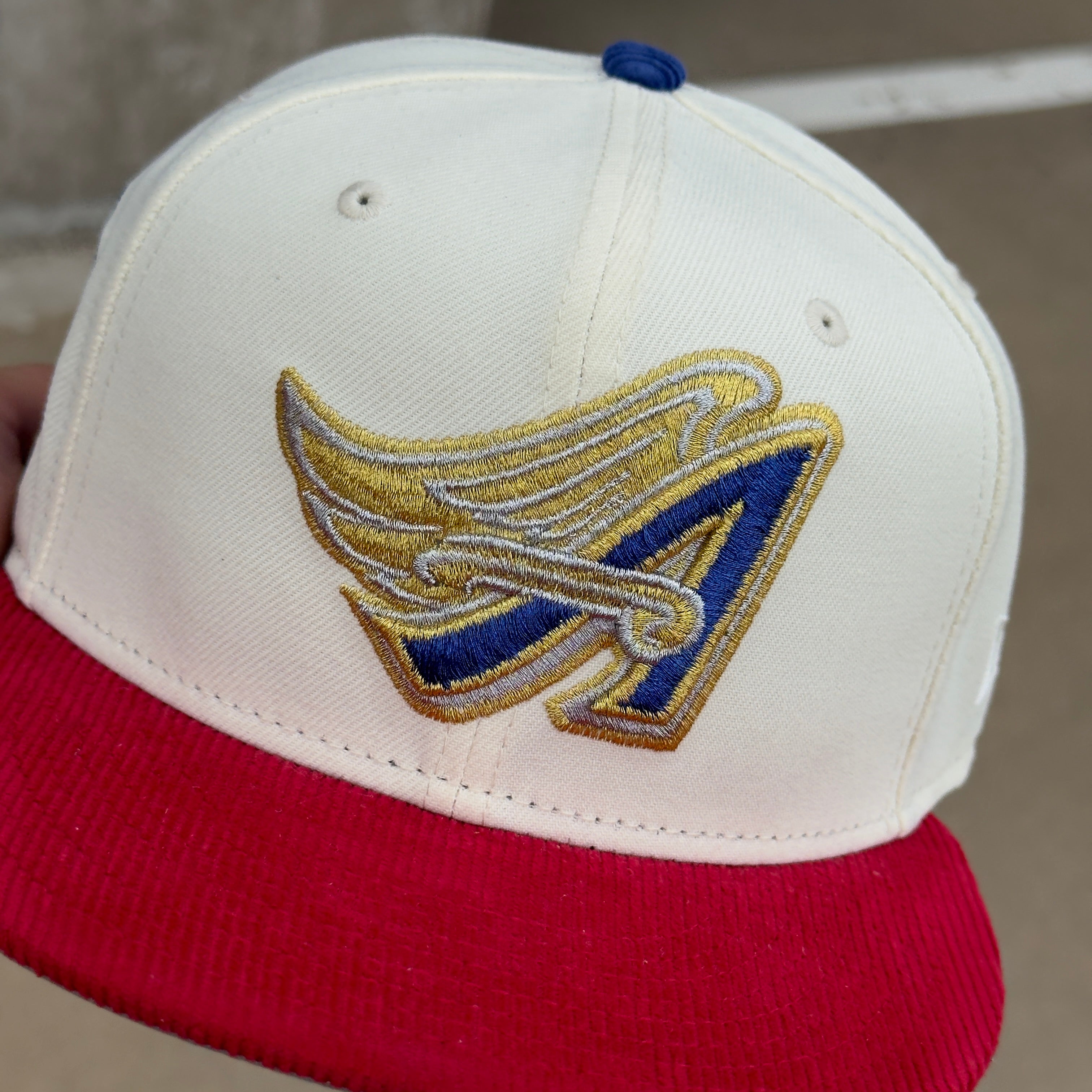 1/2 NEW Chrome Anaheim Angels 40th Season Corduroy 59fifty New Era Fitted Hat Cap