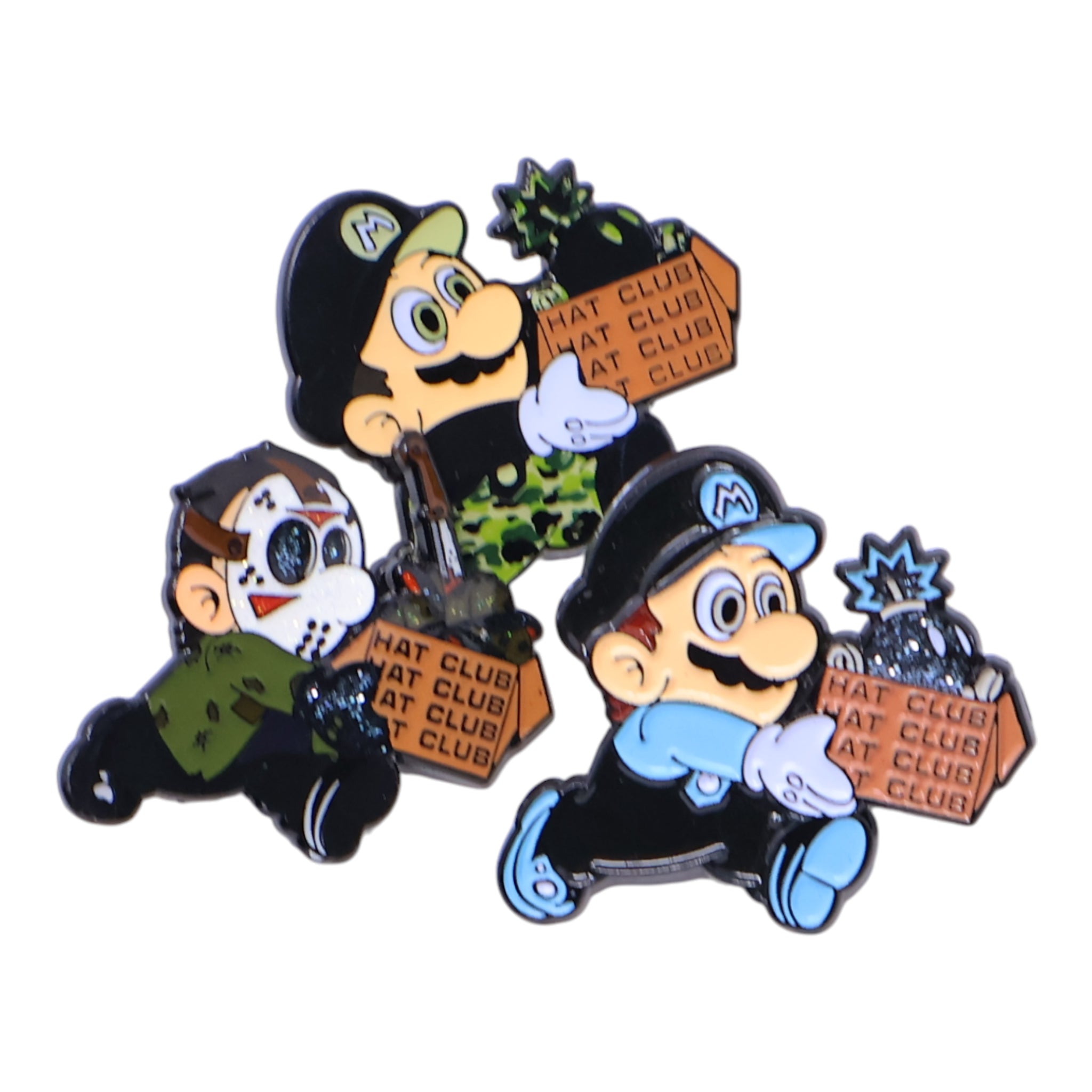 Hat Club Mario Package Panic Graphic Pin