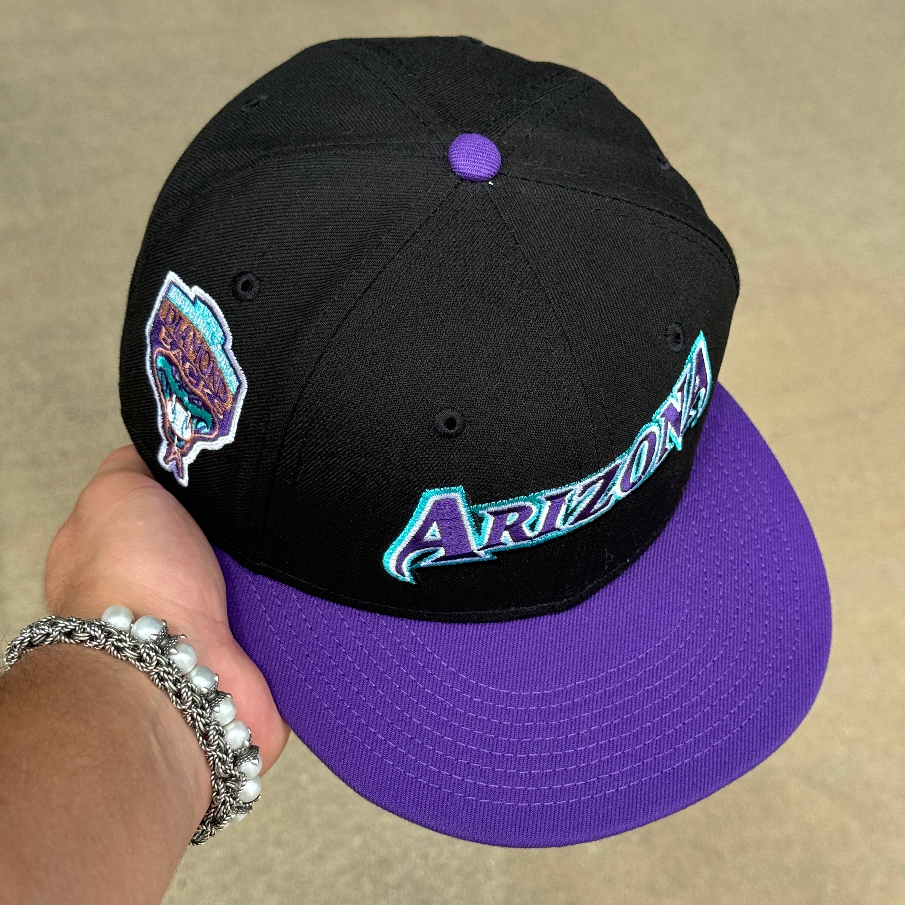 USED 1/8 Black Arizona Diamondbacks 1998 Inaugural Season 59fifty New Era Fitted Hat Cap