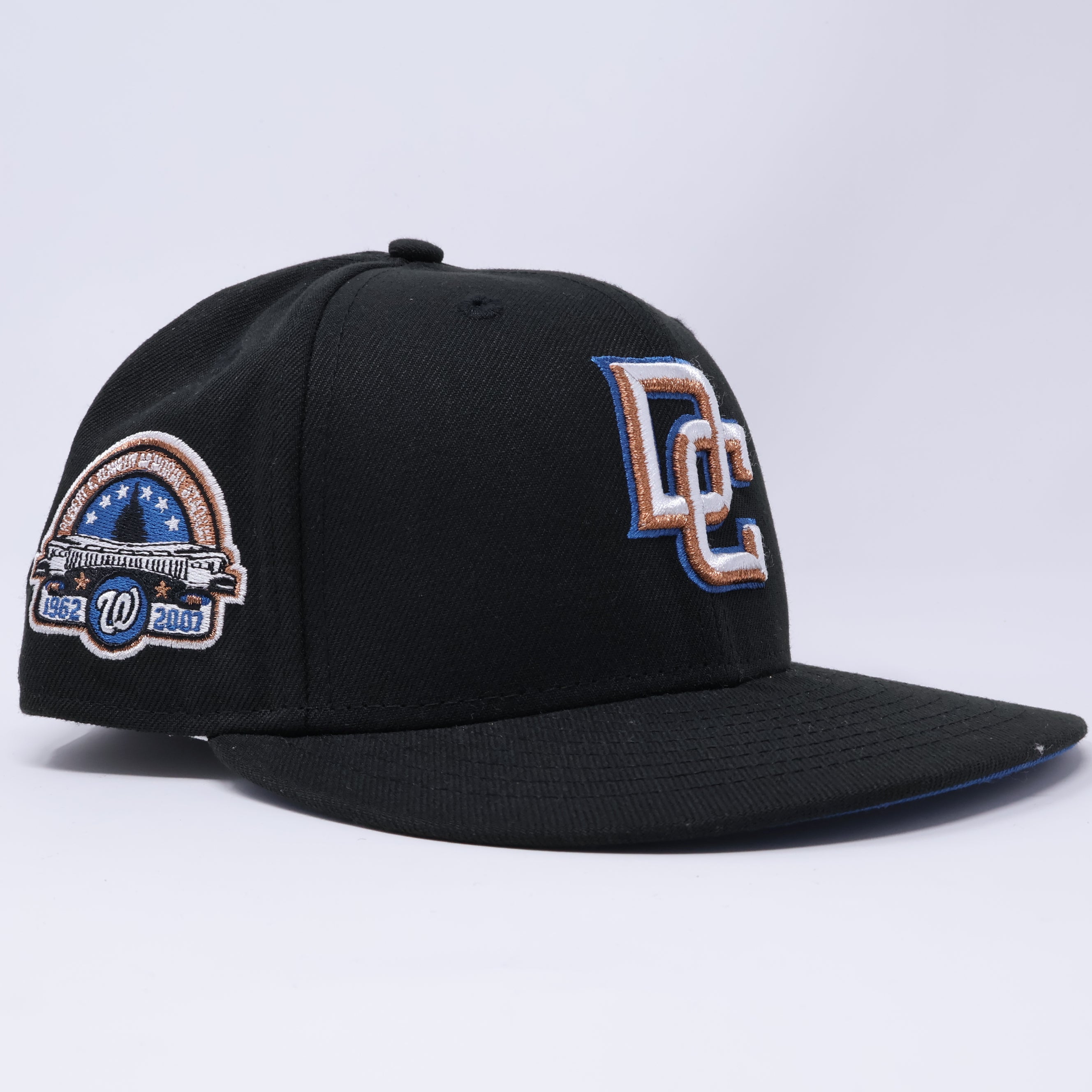 USED 1/8 Black Washington Nationals Kennedy Memorial 59fifty New Era Fitted Hat Cap