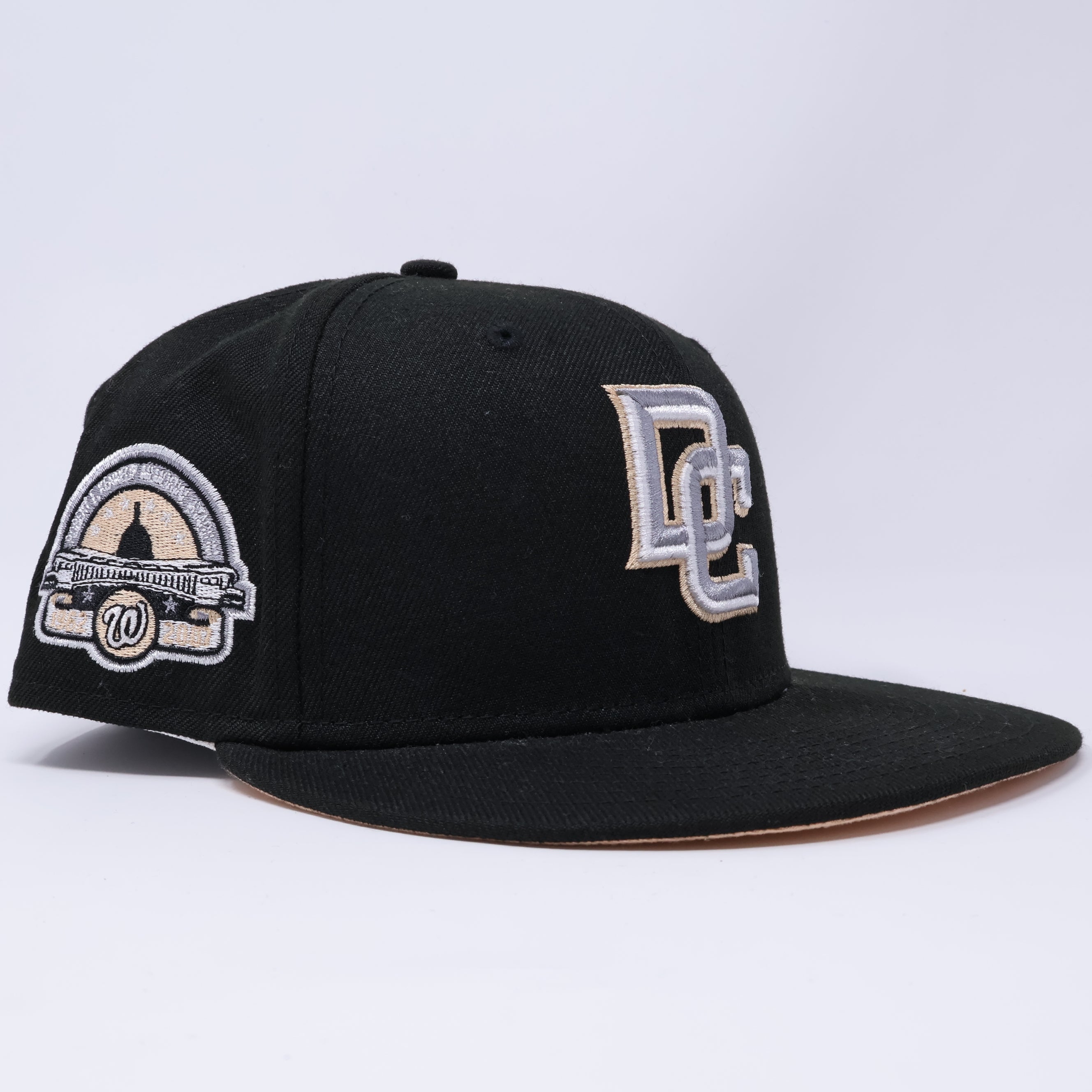 USED 1/8 Black Washington Nationals Kennedy Memorial 59fifty New Era Fitted Hat Cap