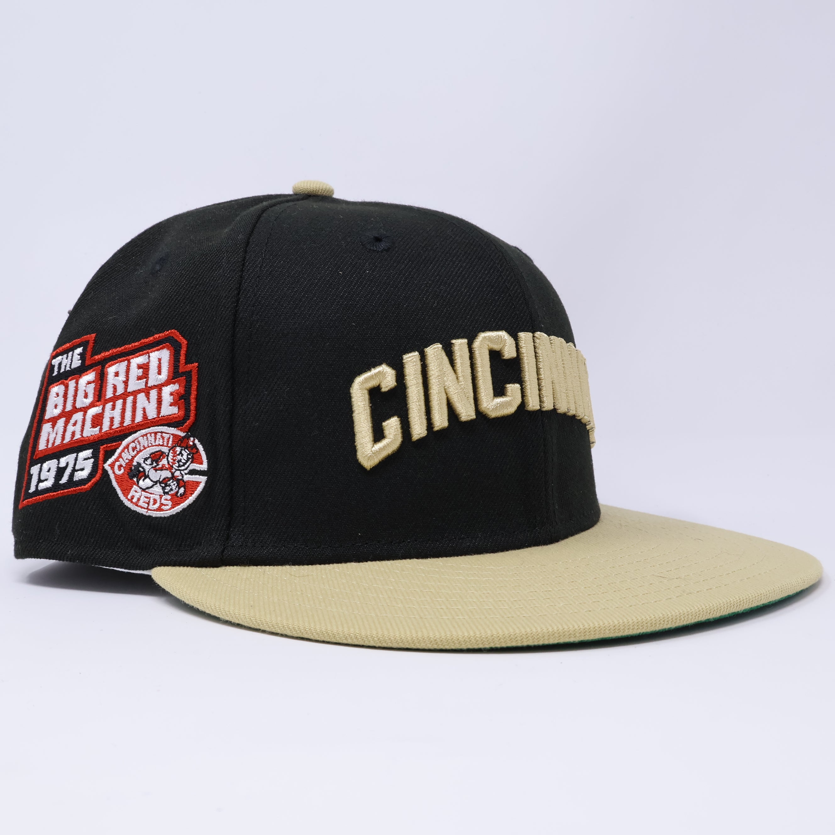 USED 1/8 Black Cincinnati Reds Big Red Machine 1975 59fifty New Era Fitted Hat Cap