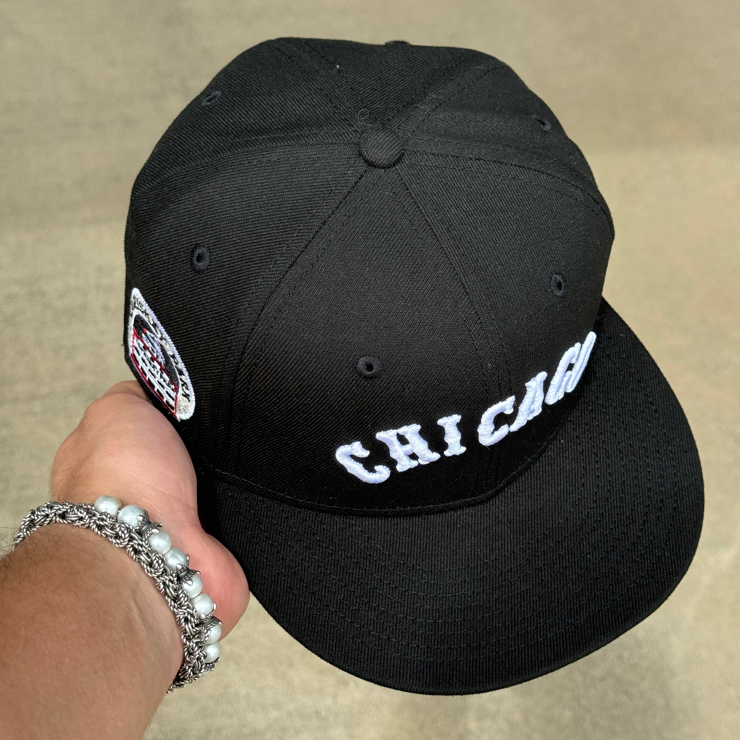 USED 1/8 Black Chicago White Sox Comiskey Park 59fifty New Era Fitted Hat Cap