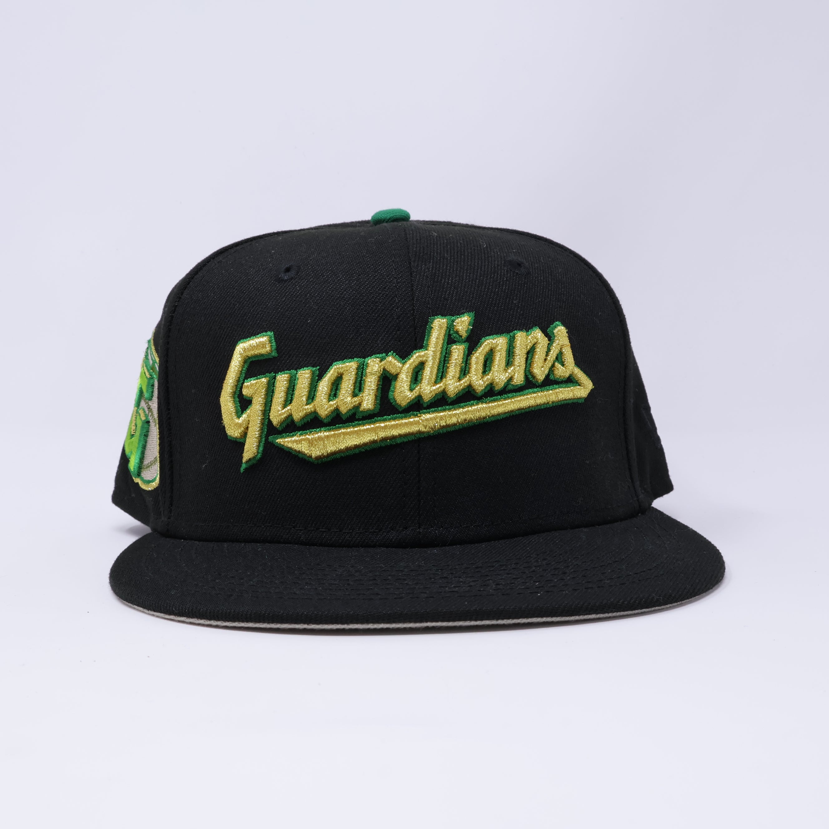 USED 1/8 Black Cleveland Guardians G Logo 59fifty New Era Fitted Hat Cap