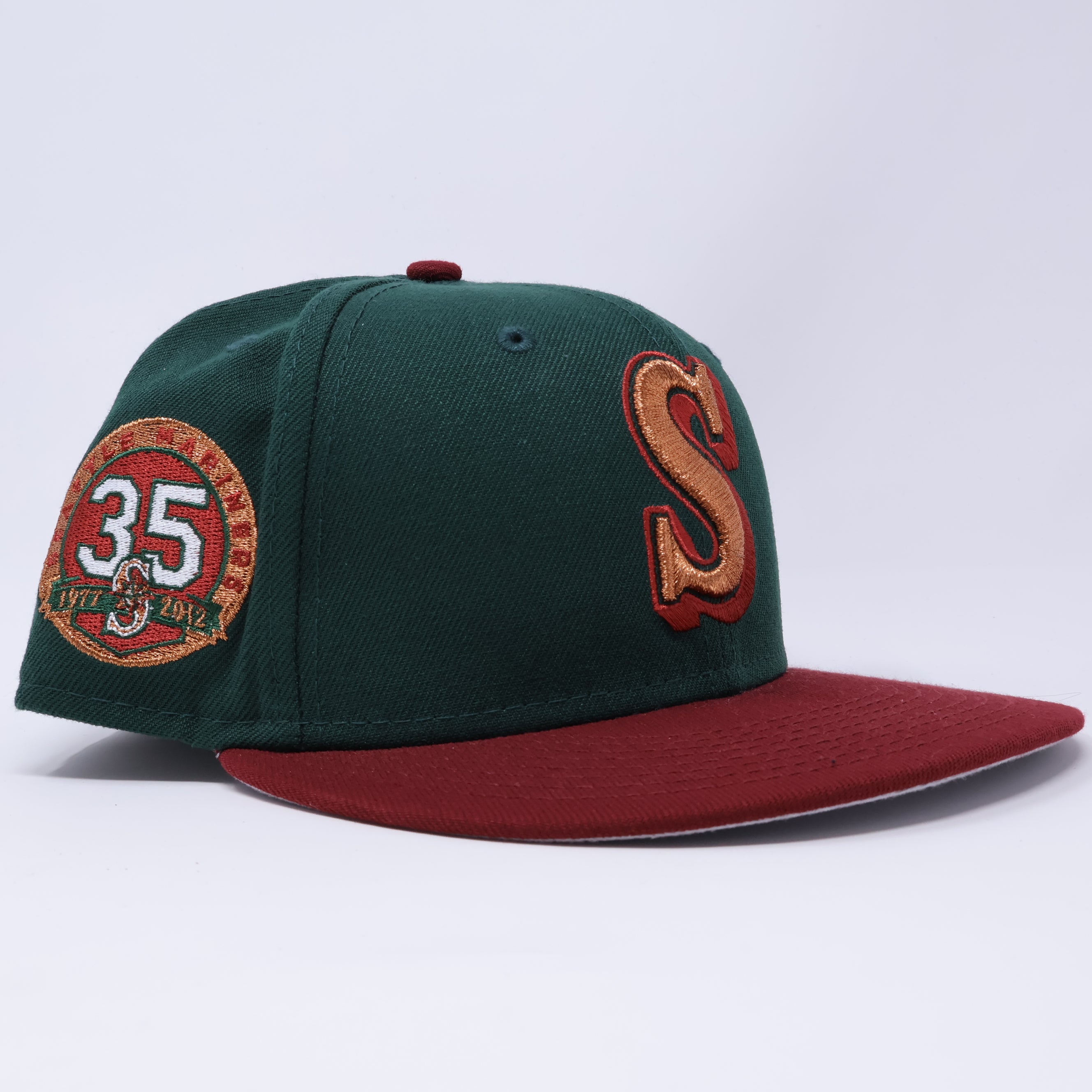 USED 1/8 Green Seattle Mariners 35th Anniversary 59fifty New Era Fitted Hat Cap