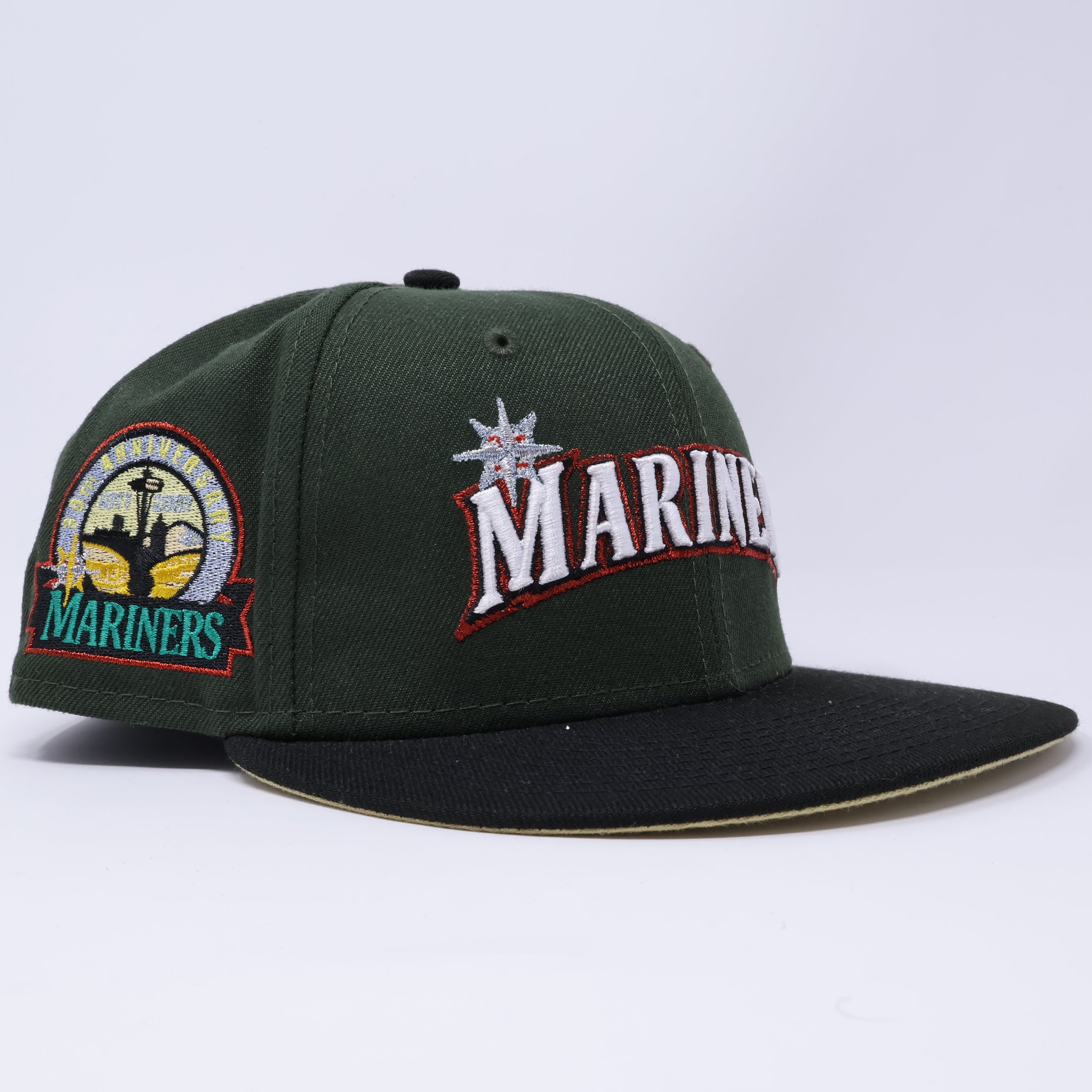 USED 1/8 Green Seattle Mariners 30th Anniversary 59fifty New Era Fitted Hat Cap