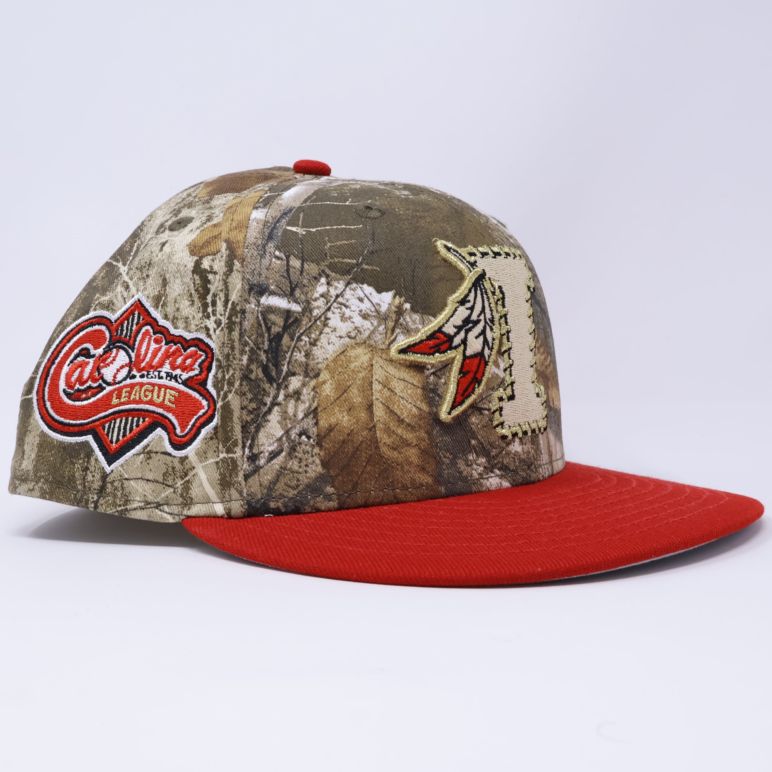 USED 3/4 Realtree Kinston Indians Minor League 59fifty New Era Fitted Hat Cap