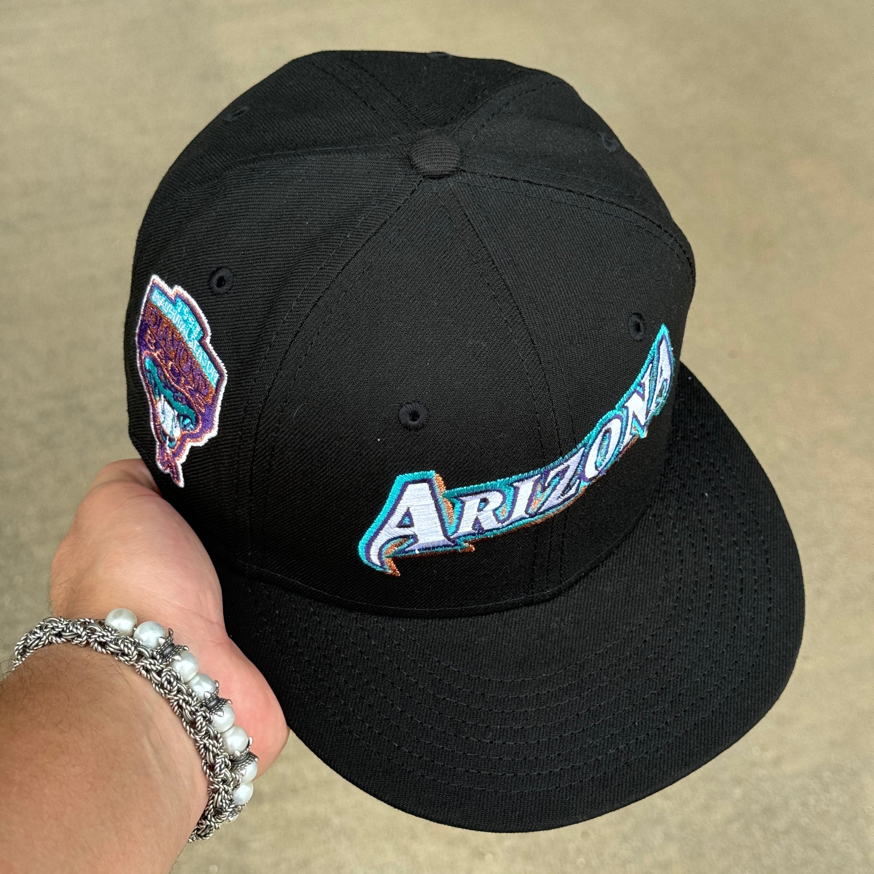 USED 1/8 Black Arizona Diamondbacks 1998 Inaugural Season 59fifty New Era Fitted Hat Cap