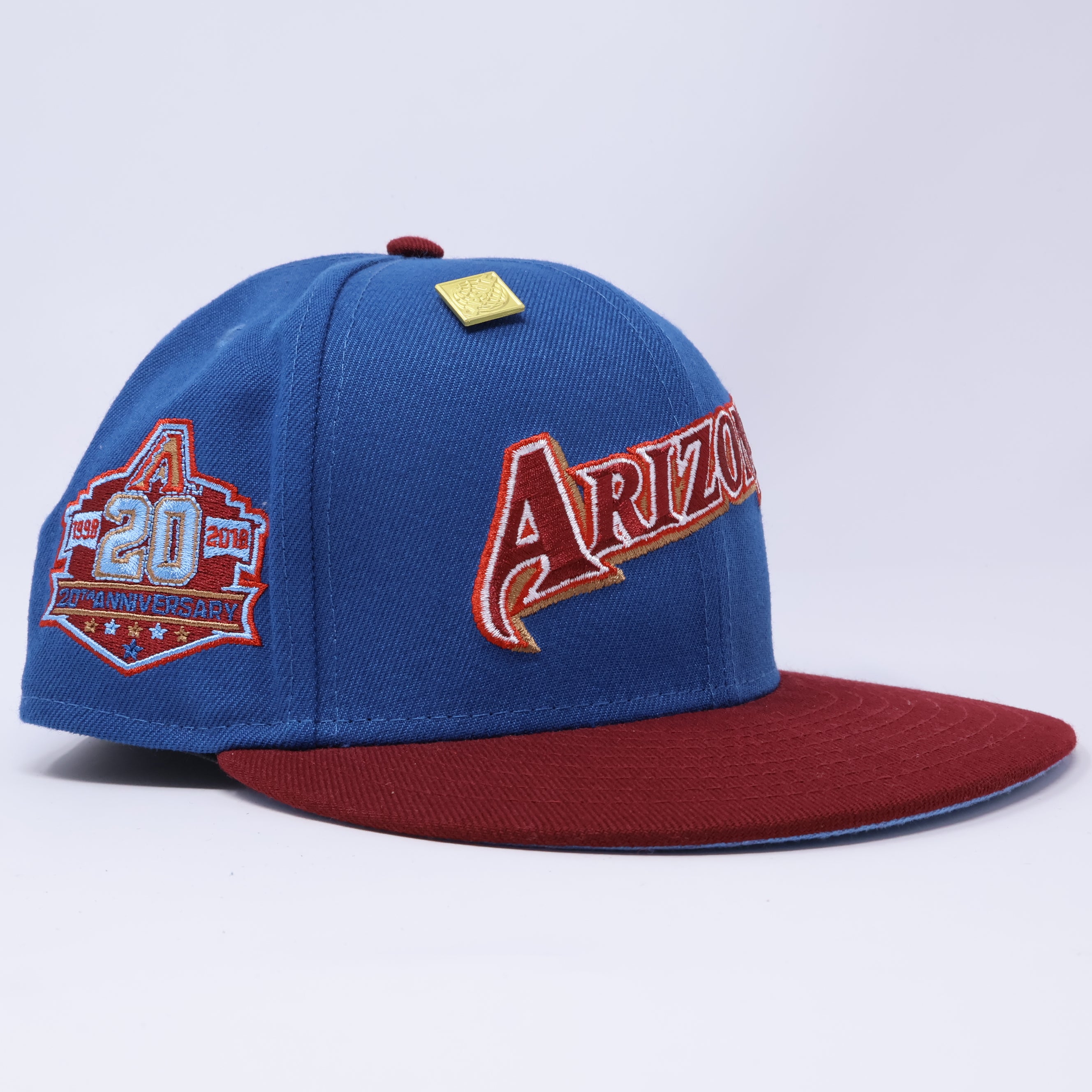 USED 1/8 Blue Arizona Diamondbacks 20th Anniversary 59fifty New Era Fitted Hat Cap