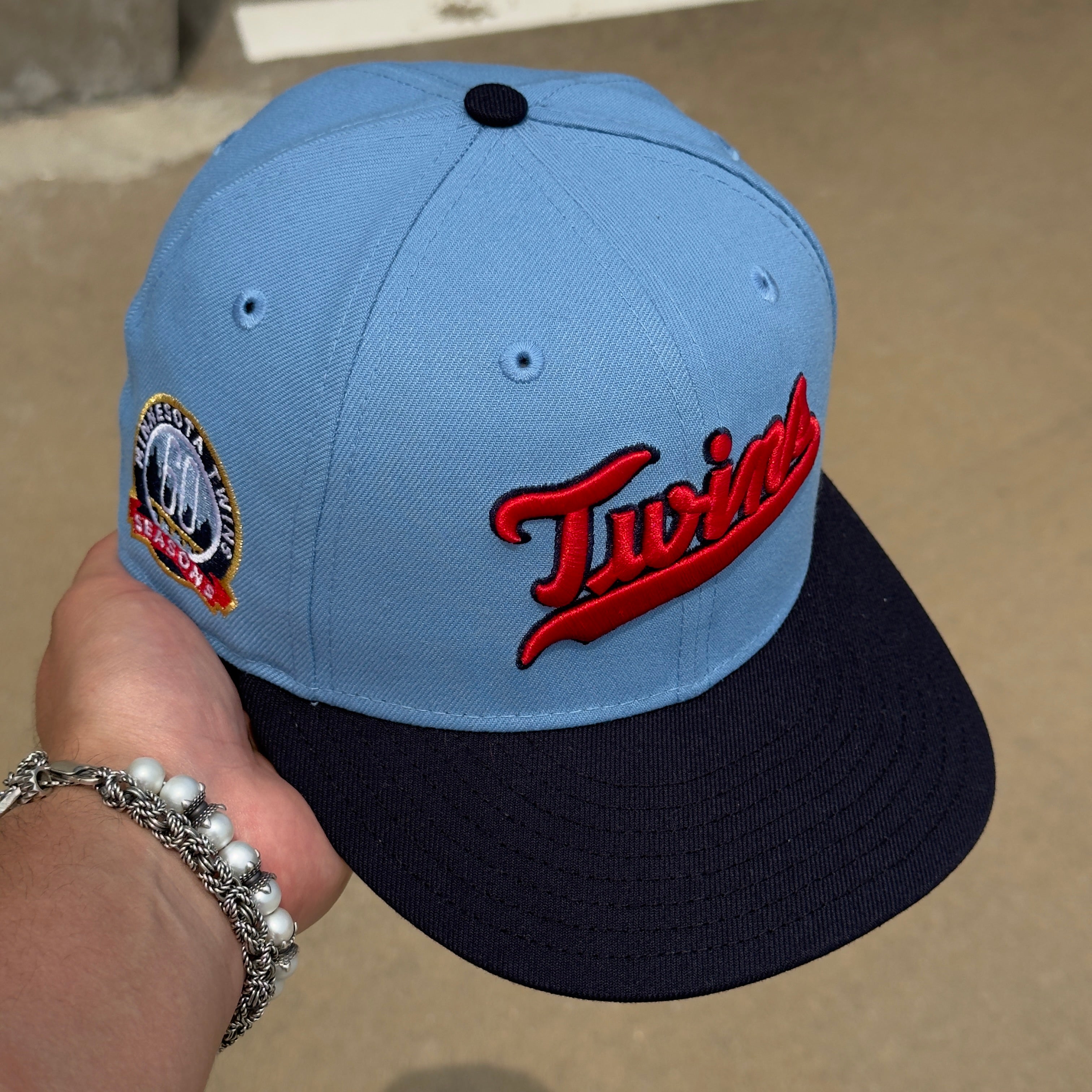 1/8 USED Blue Minnesota Twins 60 Season 59fifty New Era Fitted Hat Cap