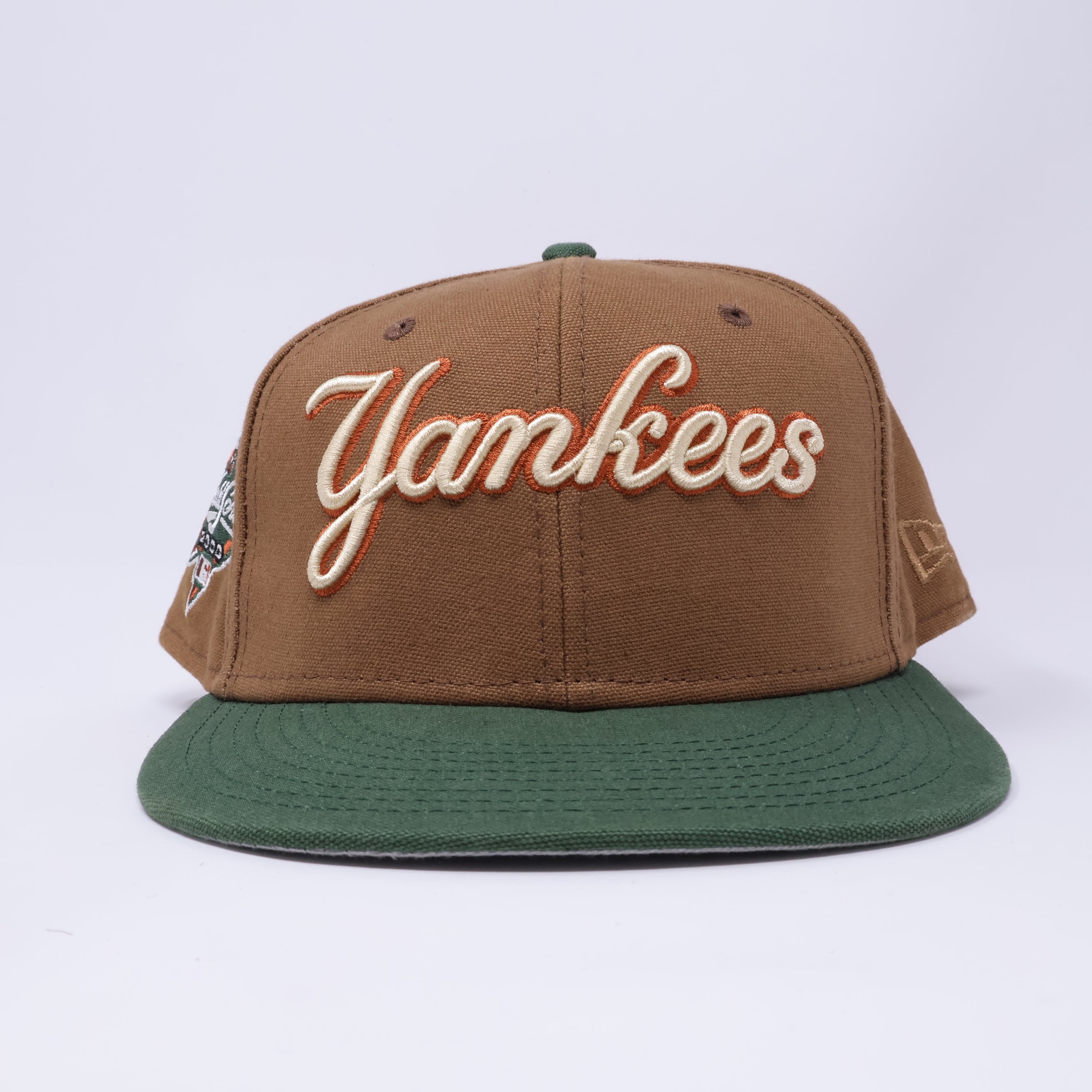 USED 3/4 Bronze New York Yankees 2000 World Series 59fifty New Era Fitted Hat Cap