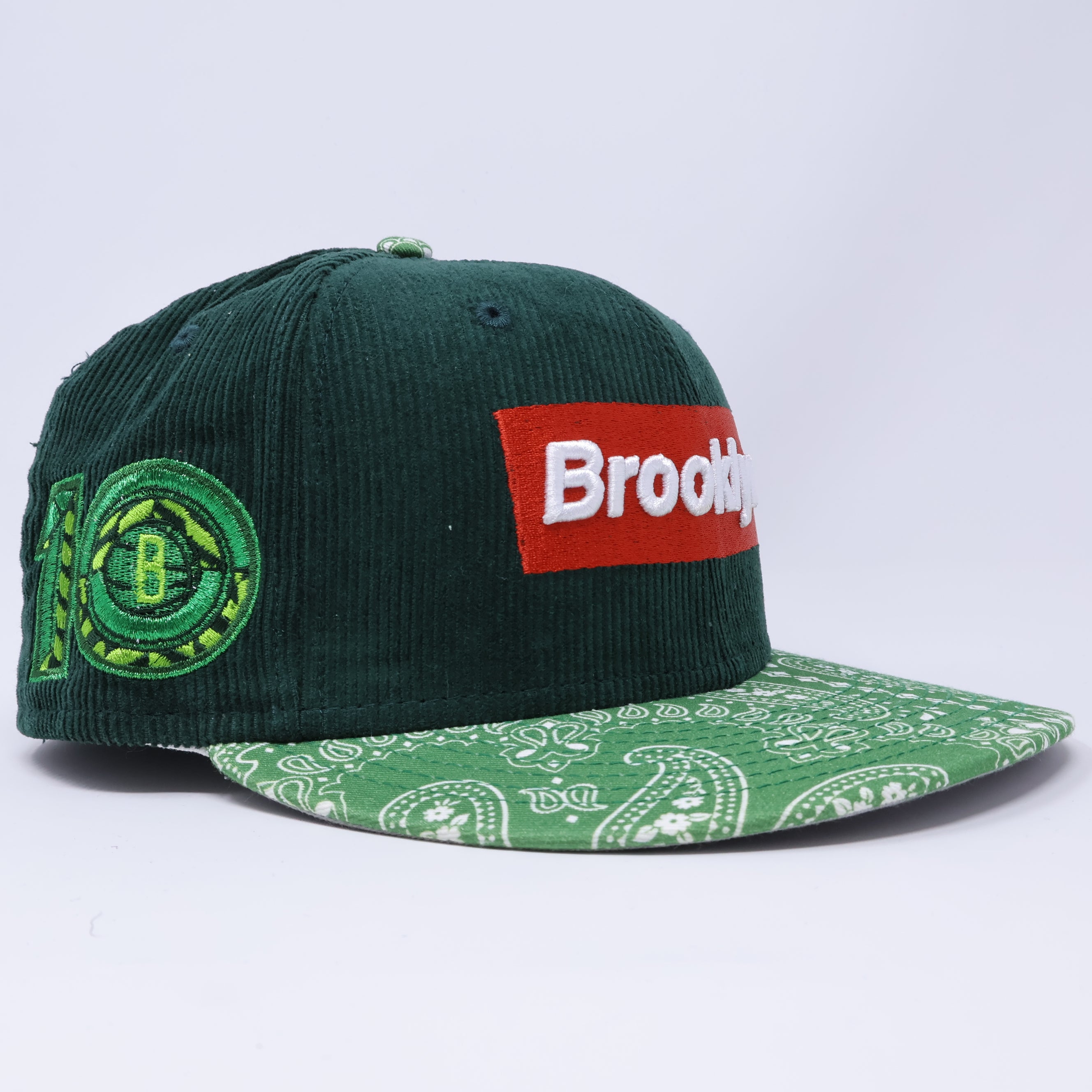 USED 1/8 Green Brooklyn Box Logo MyFitteds 59fifty New Era Fitted Hat Cap