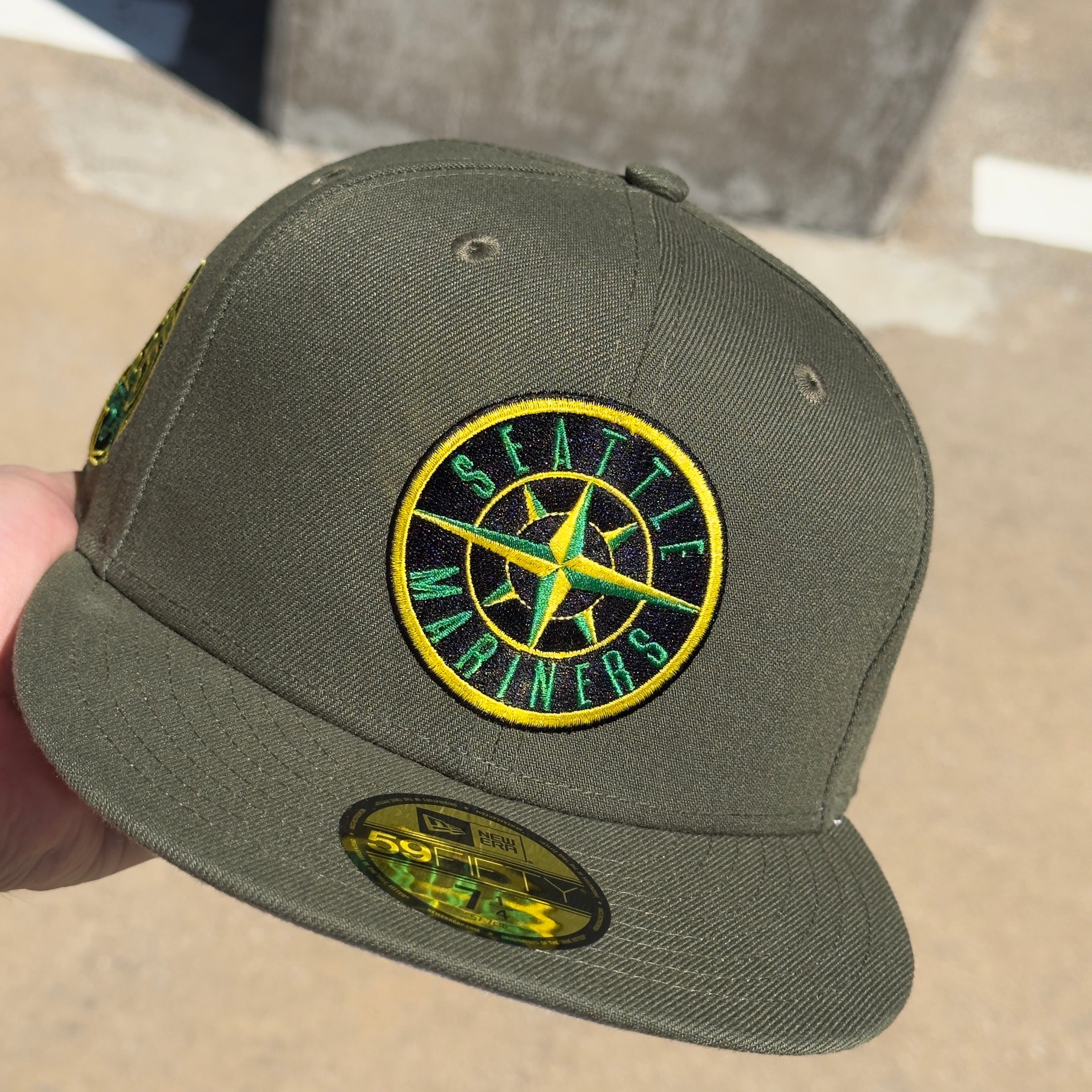 NEW 1/4 Olive Seattle Mariners 35th Anniversary Hatclub 59fifty New Era Fitted Hat Cap