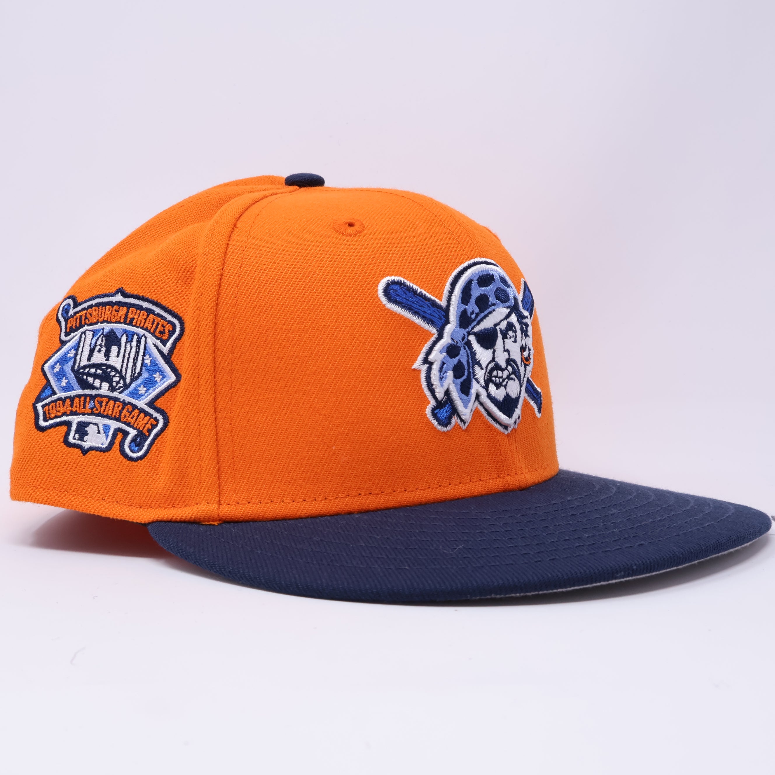 USED 3/4 Orange Pittsburg Pirates 1994 All Star Game 59fifty New Era Fitted Hat Cap