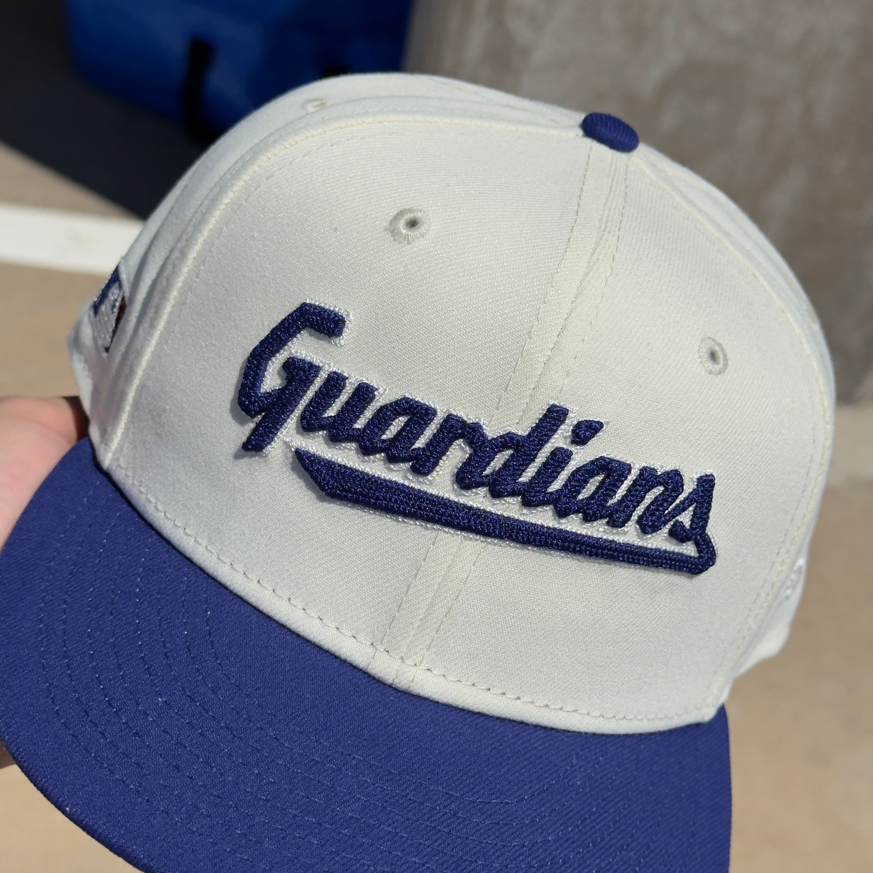 5/8 USED Chrome Cleveland Guardians Indians Hatclub simple 59fifty New Era Fitted Hat Cap