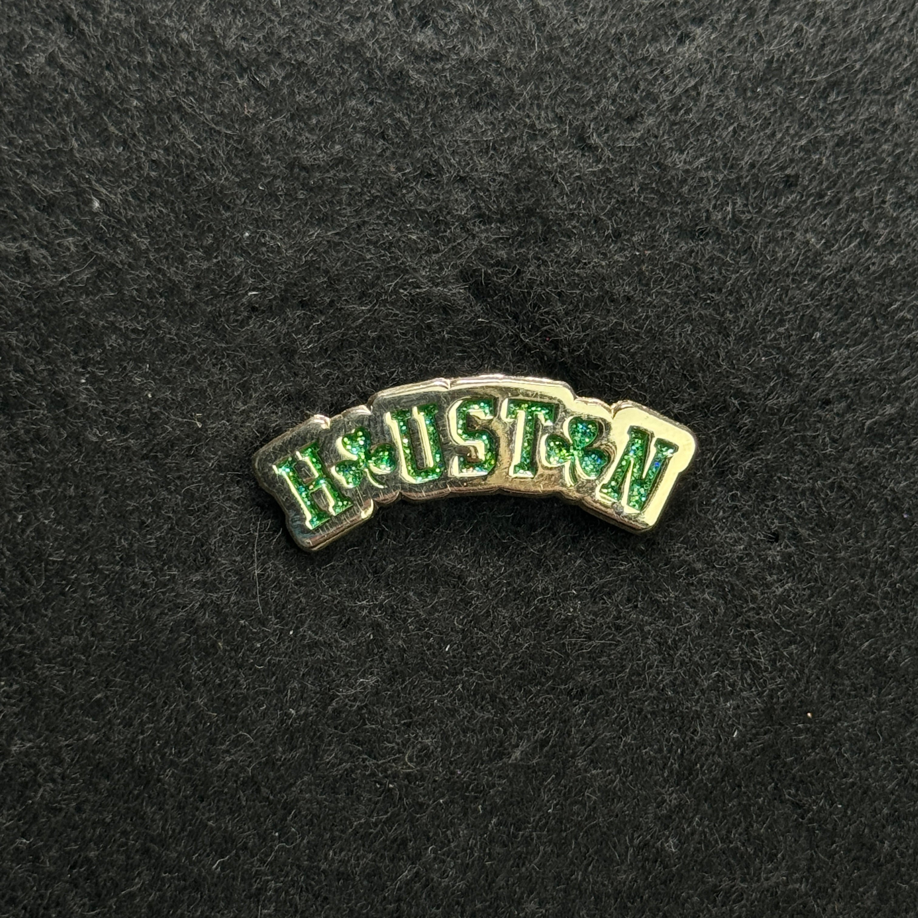 Houston Green St. Patricks Script Pin