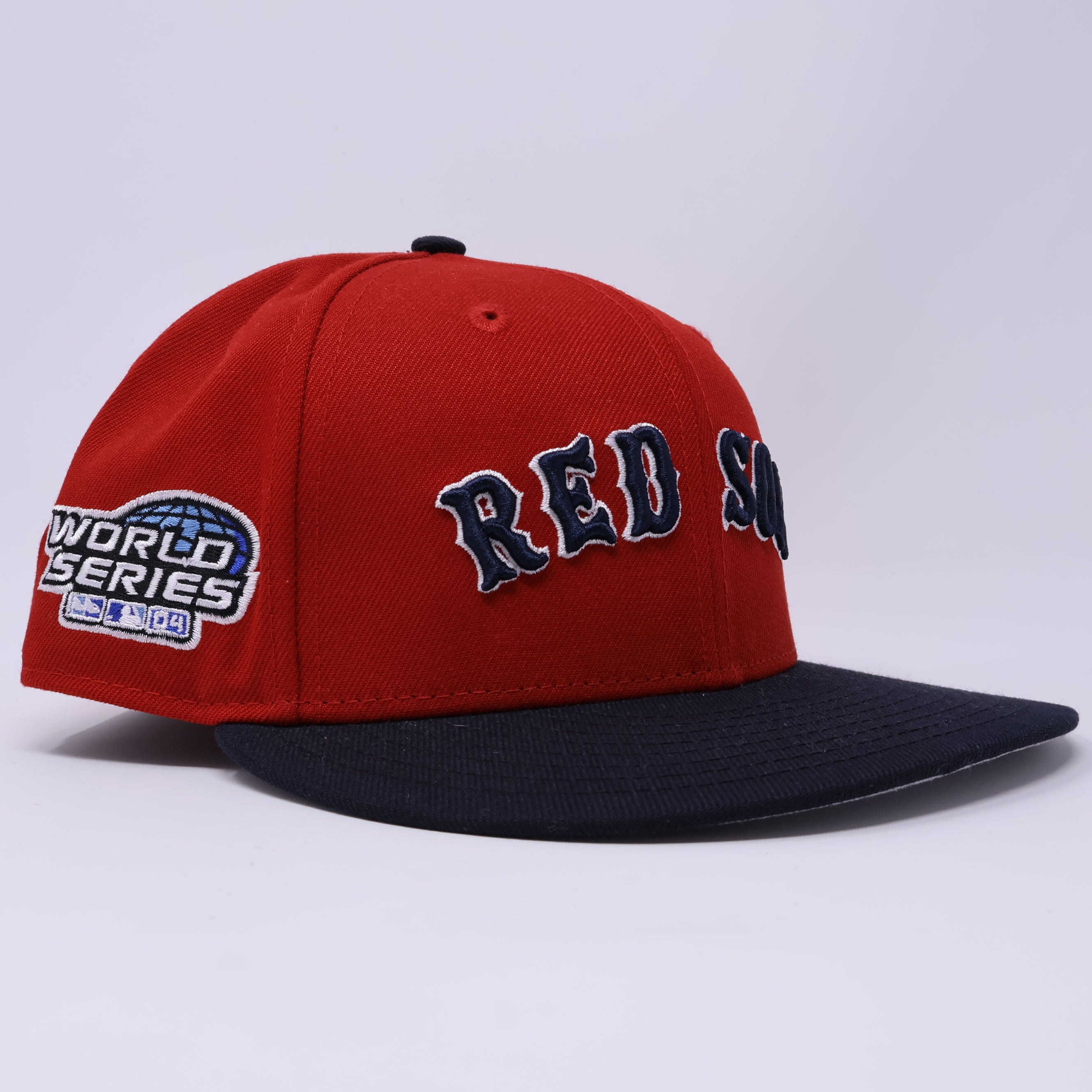 USED 1/8 Red Boston Red Sox 2004 World Series 59fifty New Era Fitted Hat Cap