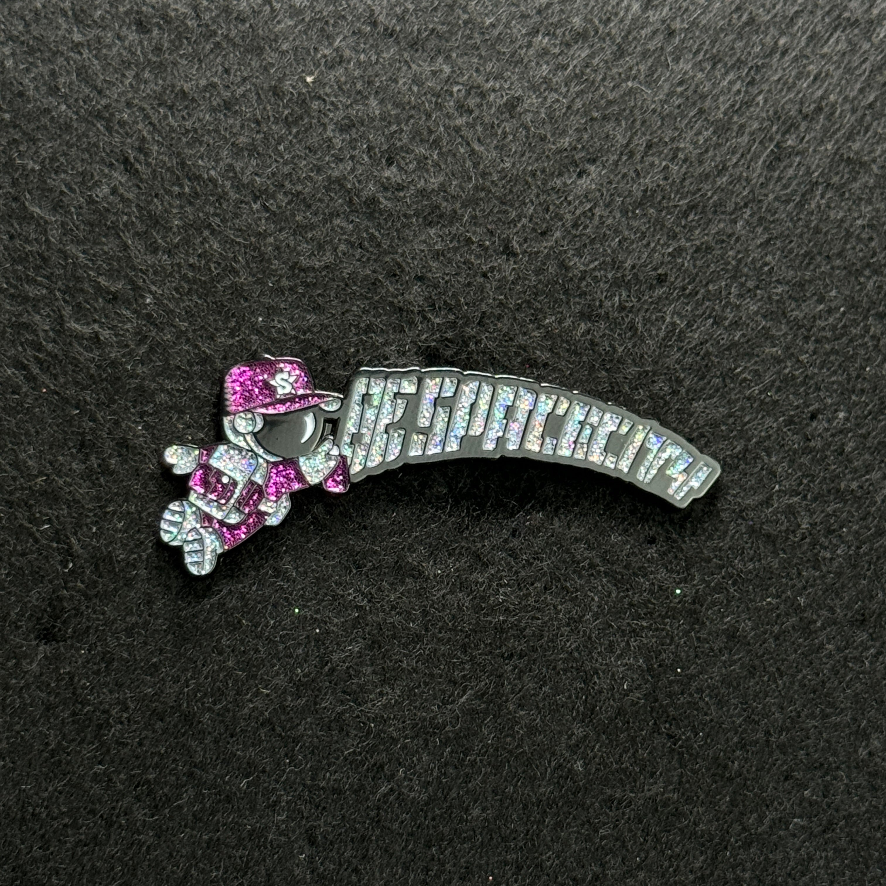 Purple Spacecity Brims "BE SPACECITY" Script Pin