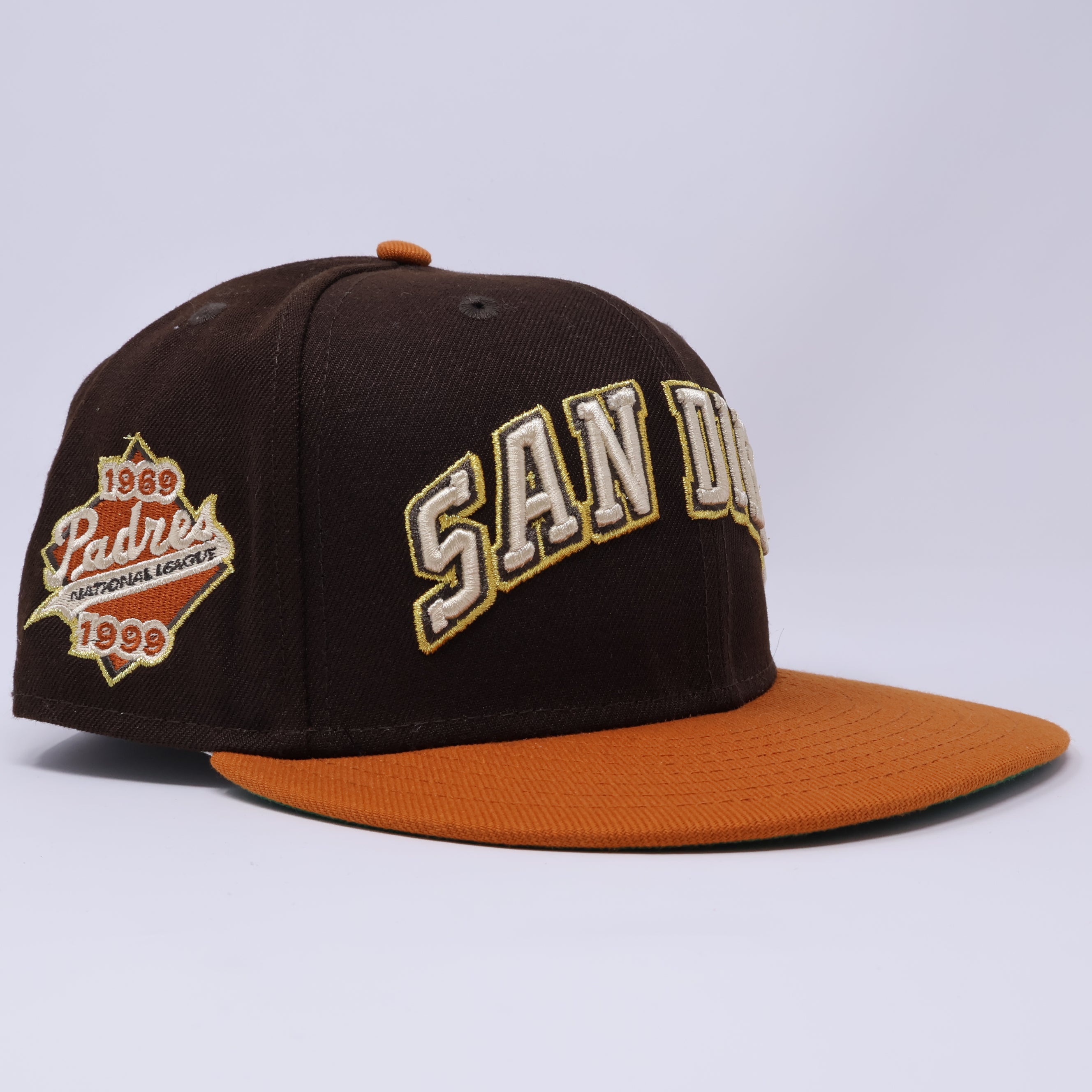 USED 1/8 Brown San Diego 1969 Padres National League 59fifty New Era Fitted Hat Cap