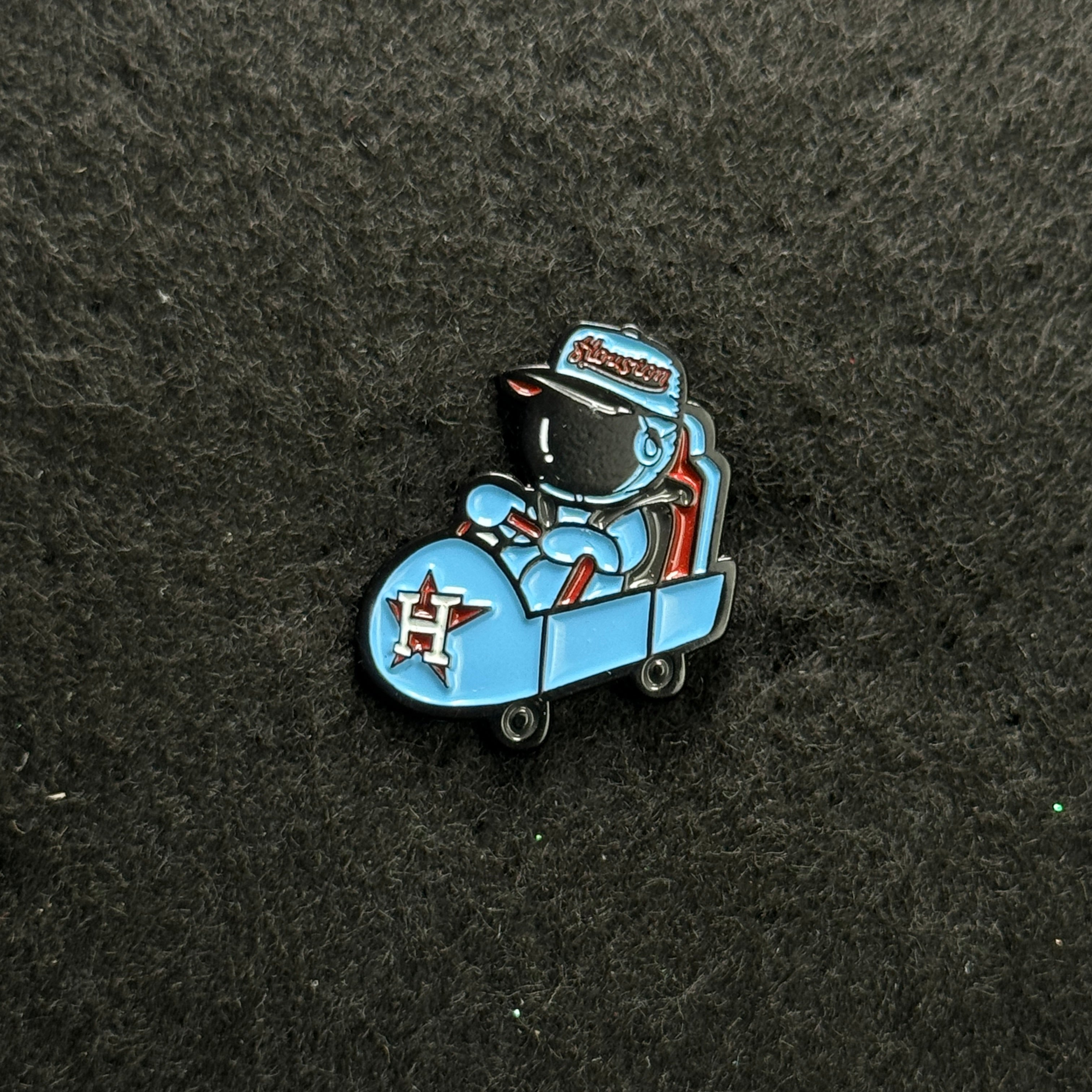 Spacecity Brims Icy Blue Rollercoaster Car Graphic Pin