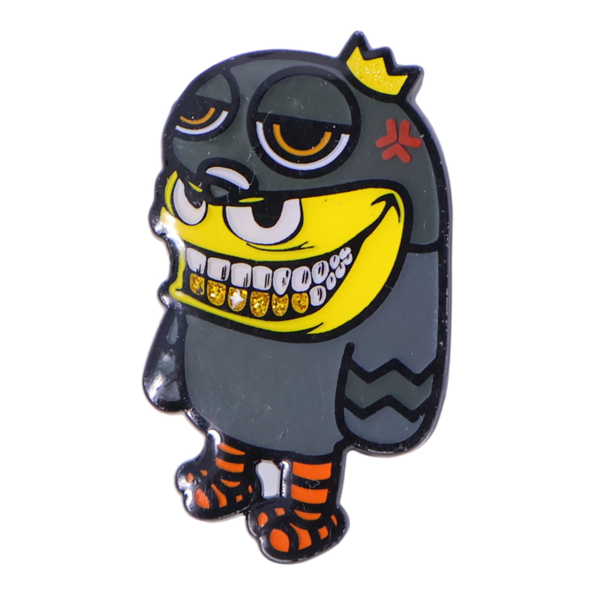 Smiling Character Graphic Pin