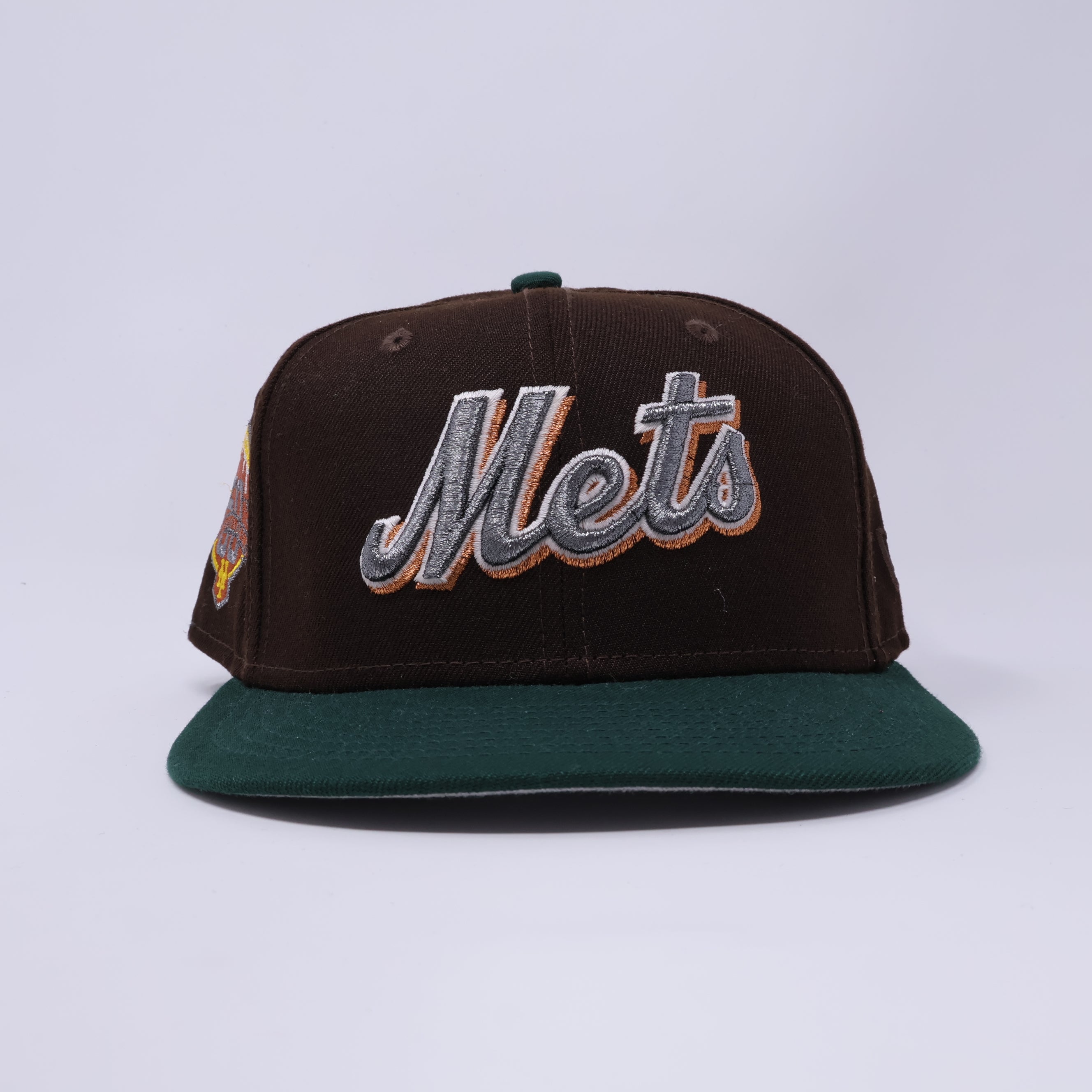 USED 1/8 Brown New York Mets 50th Anniversary 59fifty New Era Fitted Hat Cap