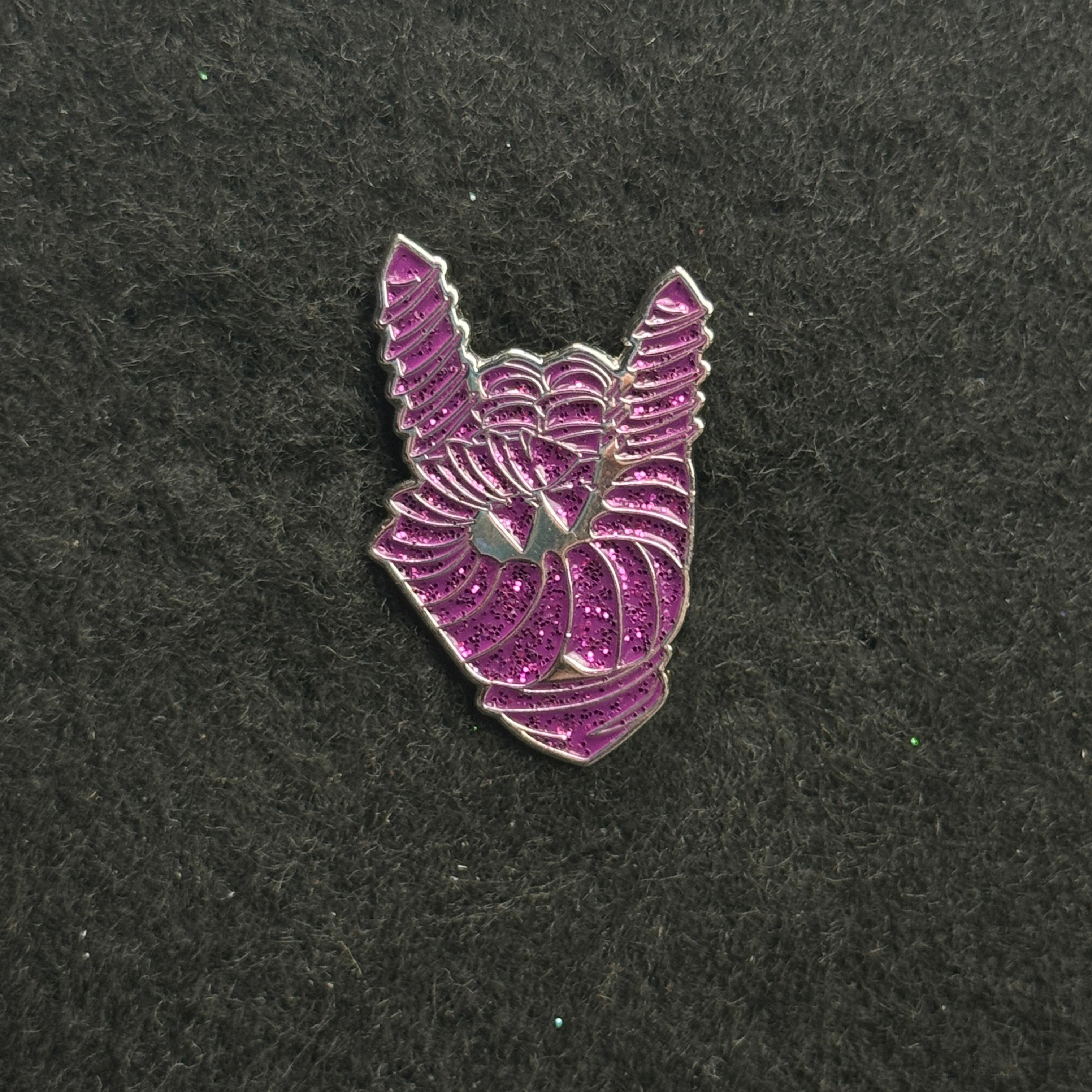 Purple Screws Houston Hand Sign Graphic Pin