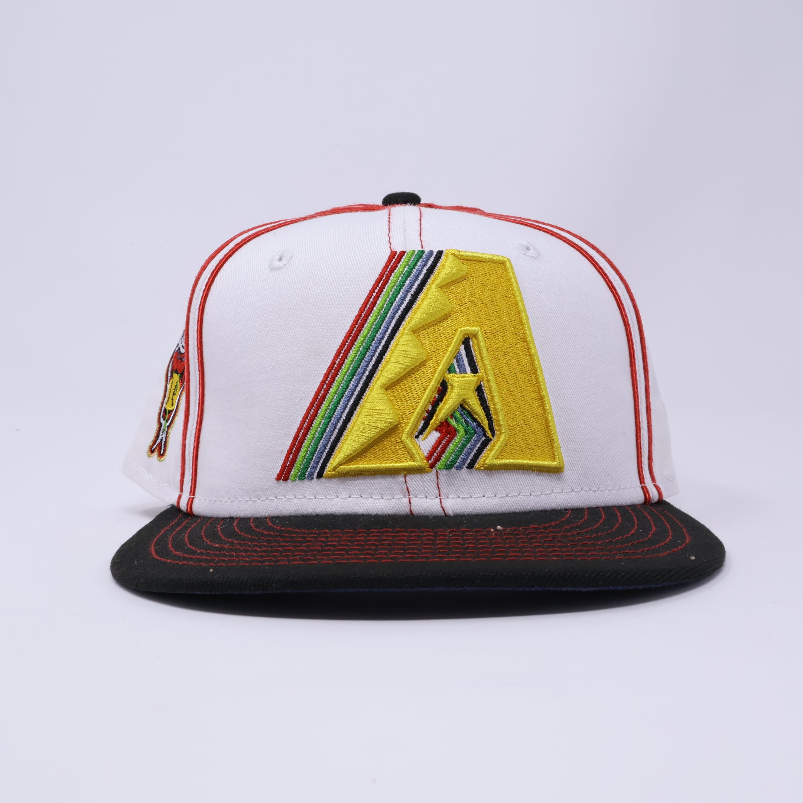 USED 1/8 White Arizona Diamondbacks 1998 Inaugural Season 59fifty New Era Fitted Hat Cap