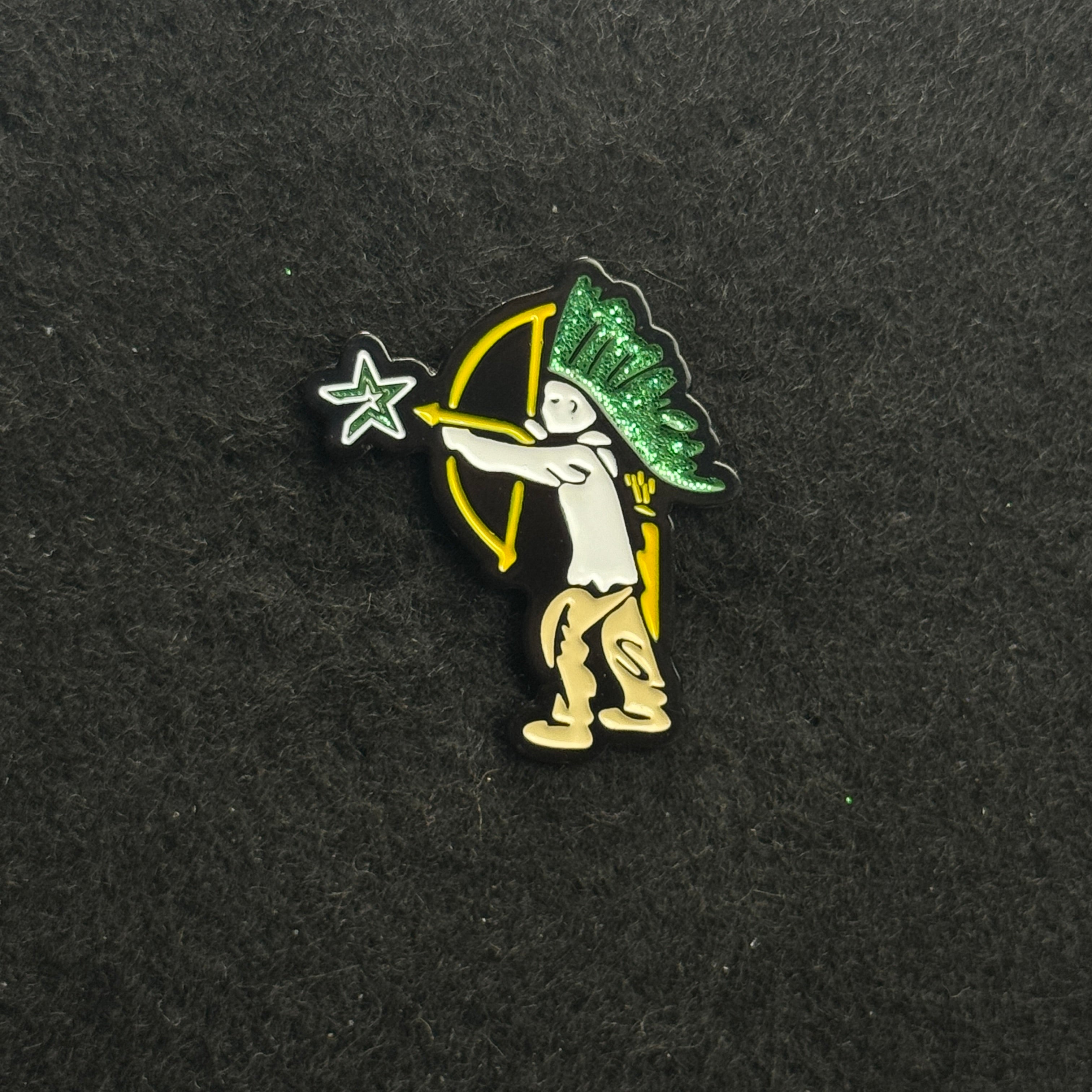 Man Shooting bow and arrow Graphic Pin