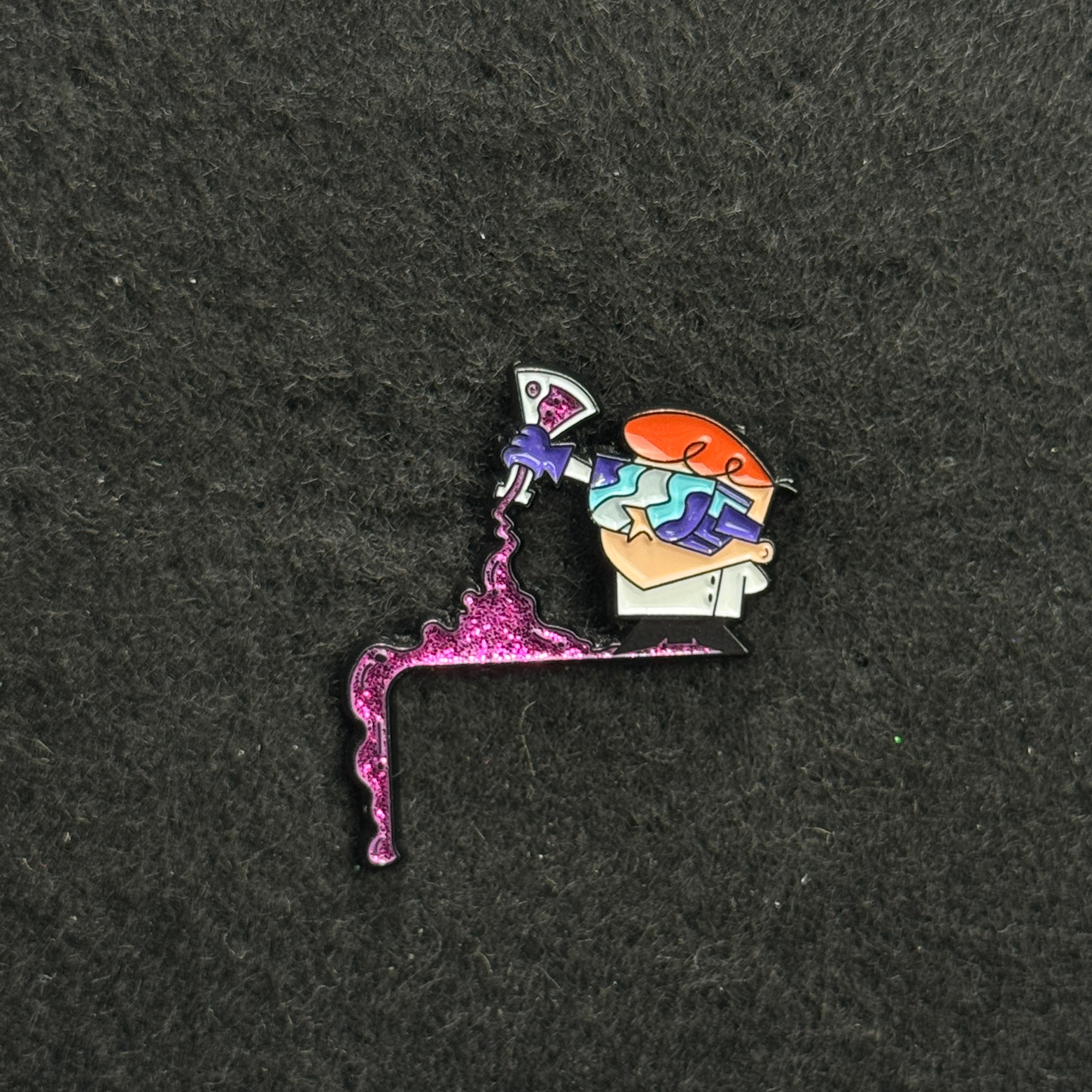 Cartoon Character Purple Lean MLB Logo Pin