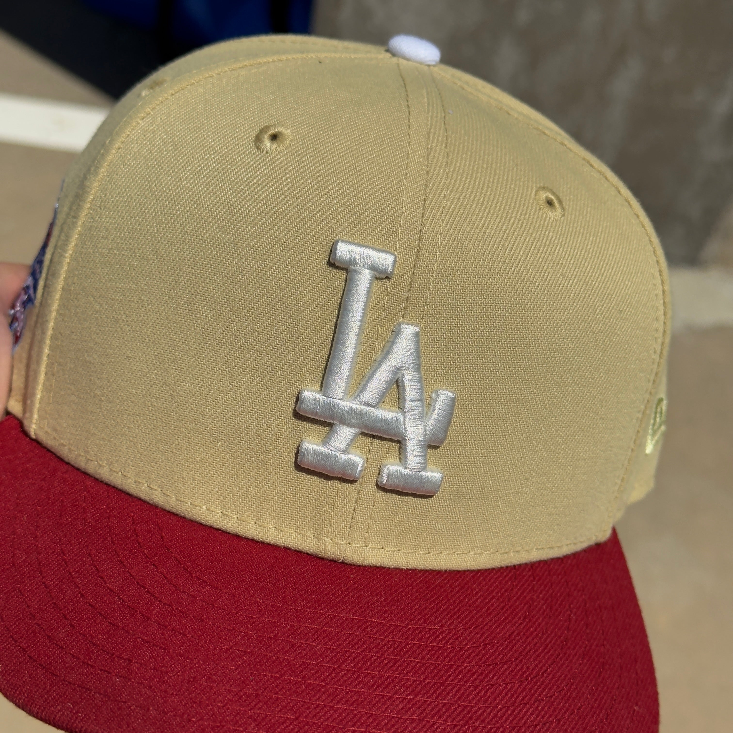 5/8 USED Gold Los Angeles 100 Years anniversary 59fifty New Era Fitted Hat Cap