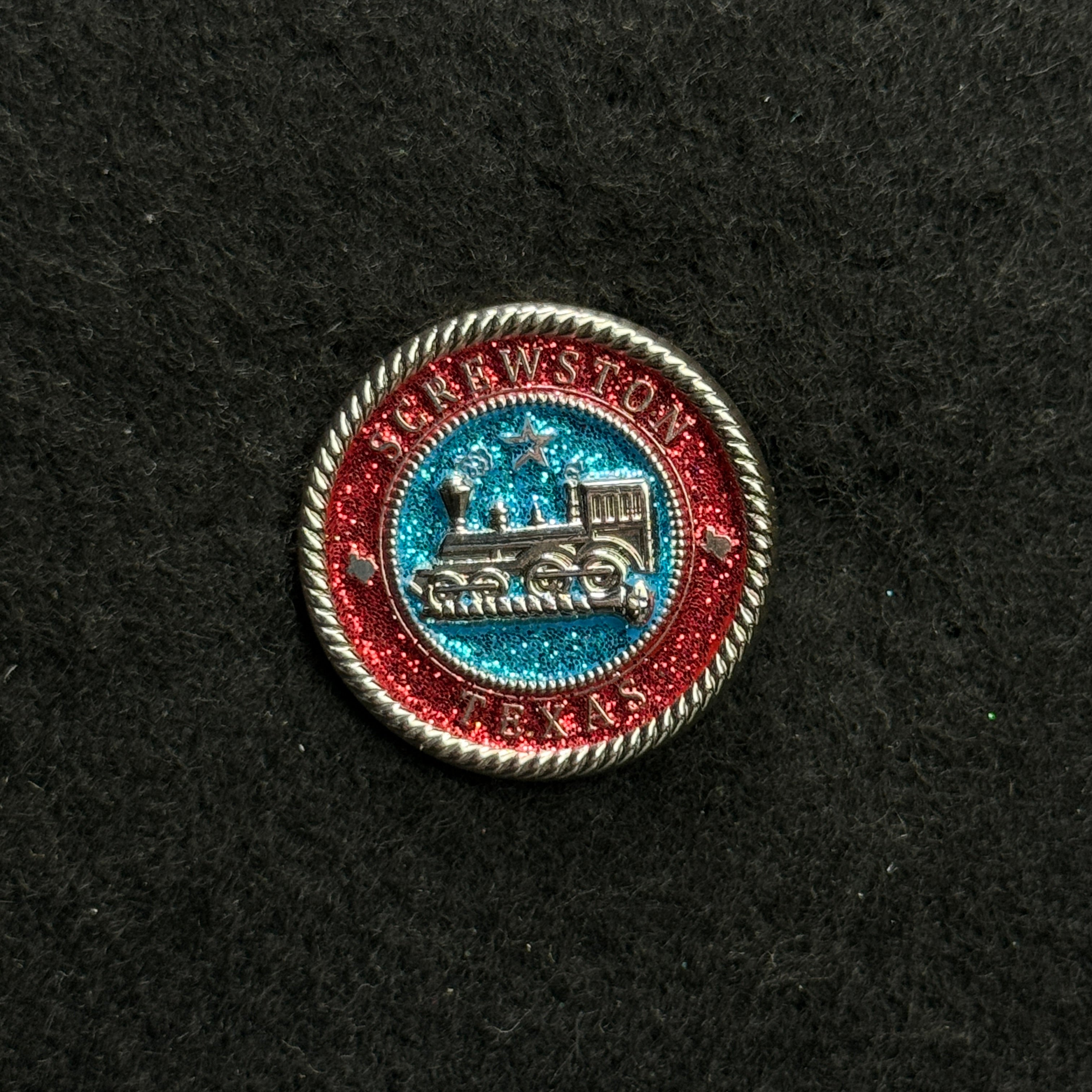 Blue/Red Train Houston Coin Pin