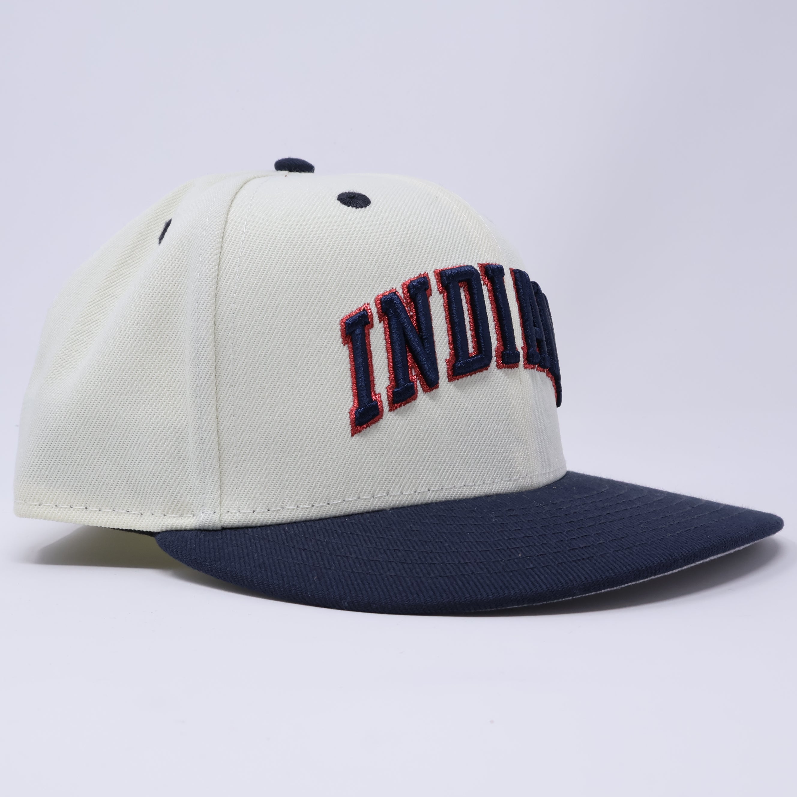 USED 1/8 Chrome Cleveland Indians Simple Clean Dope 59fifty New Era Fitted Hat Cap
