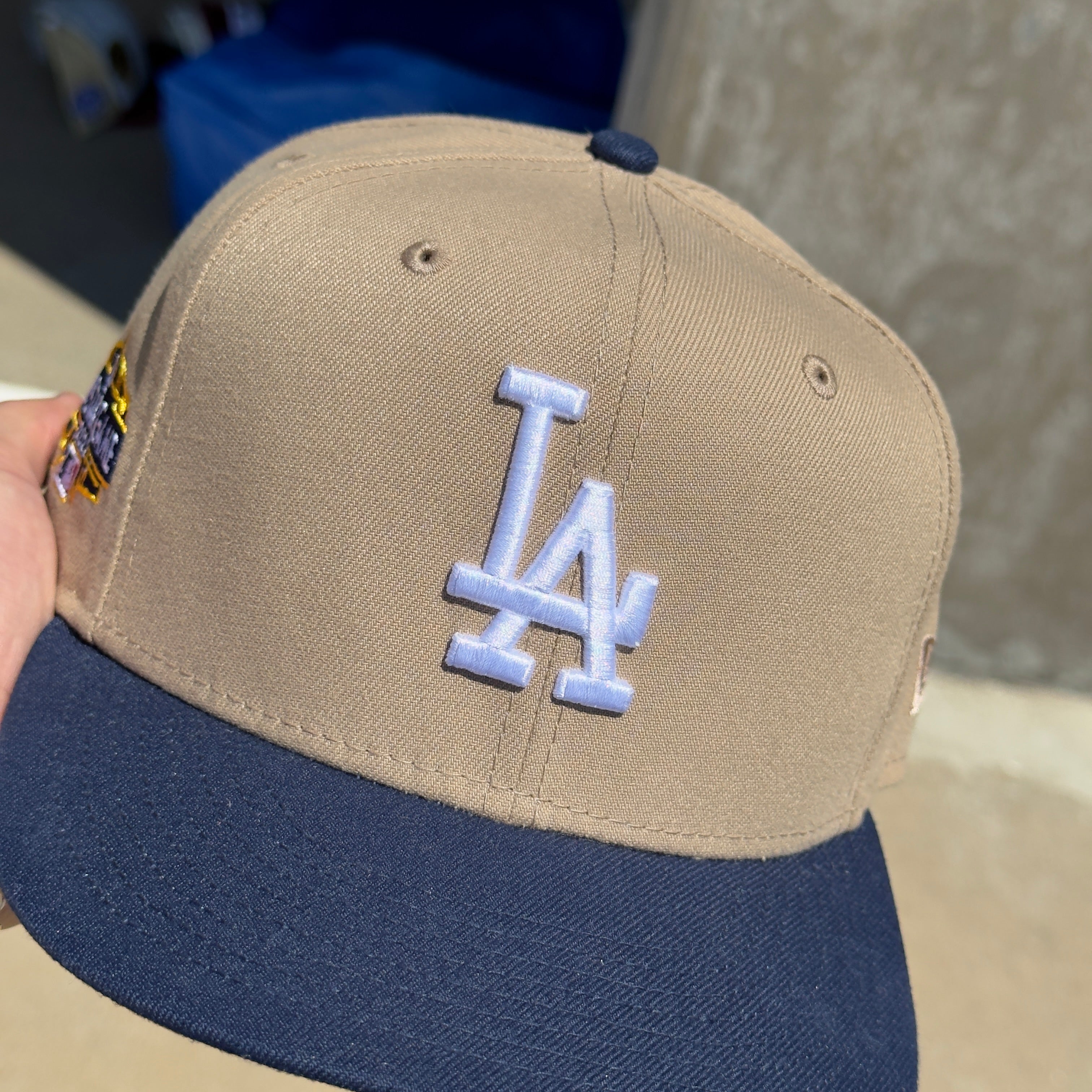5/8 USED Khaki Los Angeles Dodgers All Star Game 2022 59fifty New Era Fitted Hat Cap