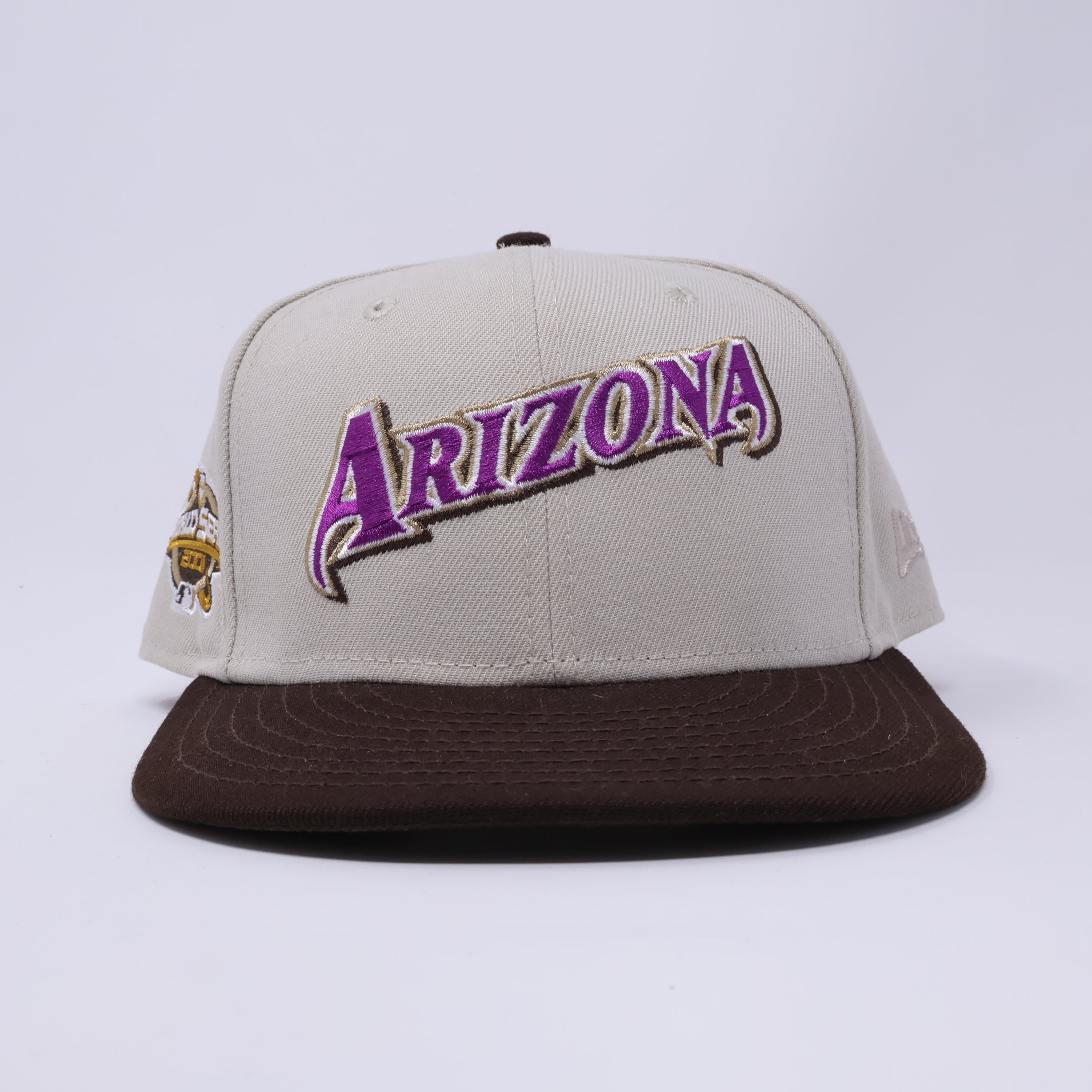 USED 5/8 Stone Arizona Diamondbacks 2001 World Series 59fifty New Era Fitted Hat Cap