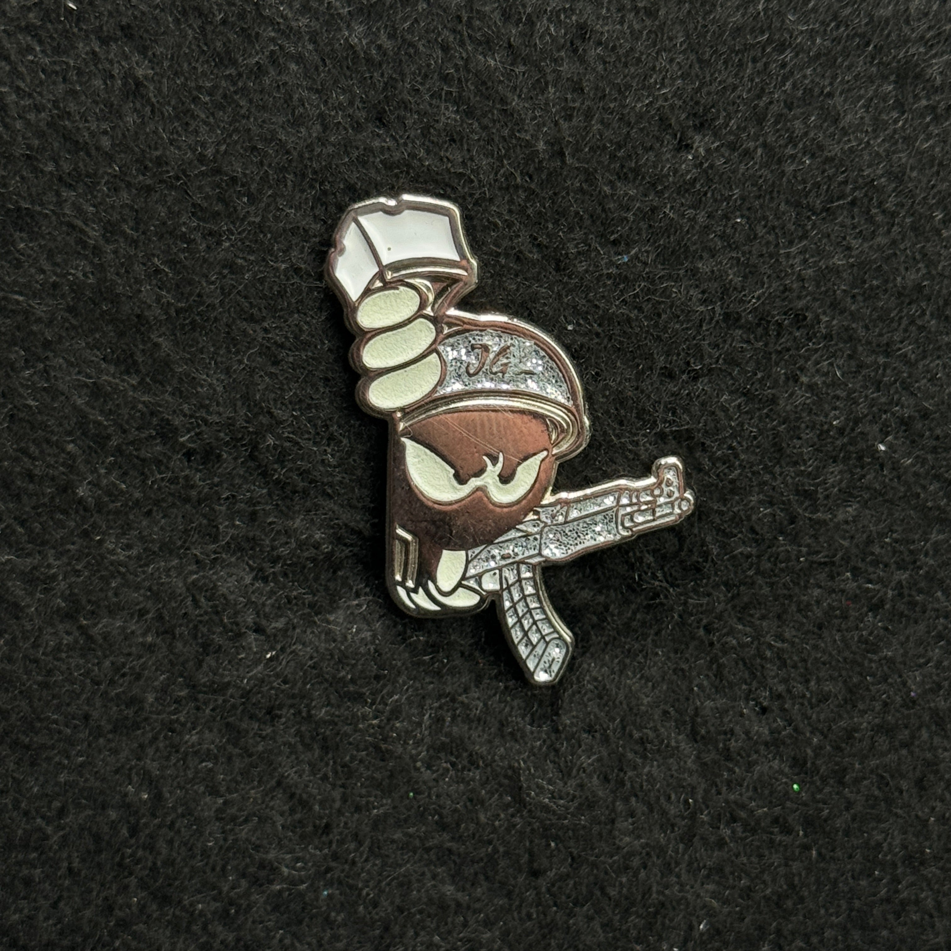 Silver AK-47 Marvin the Martian Peeker Pin (GITD)