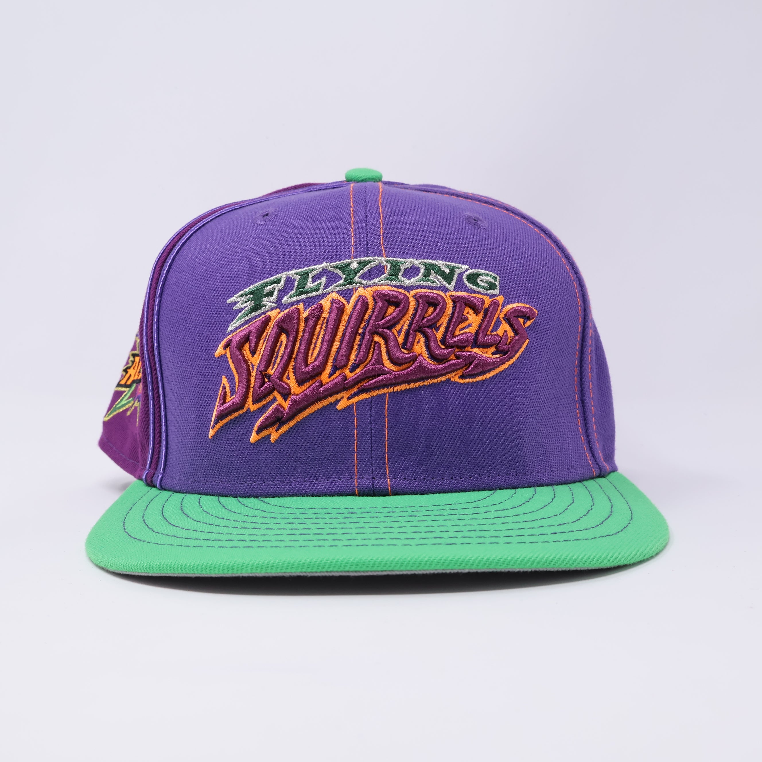 USED 1/8 Purple Flying Squirrels All Star 2019 Minor League 59fifty New Era Fitted Hat Cap