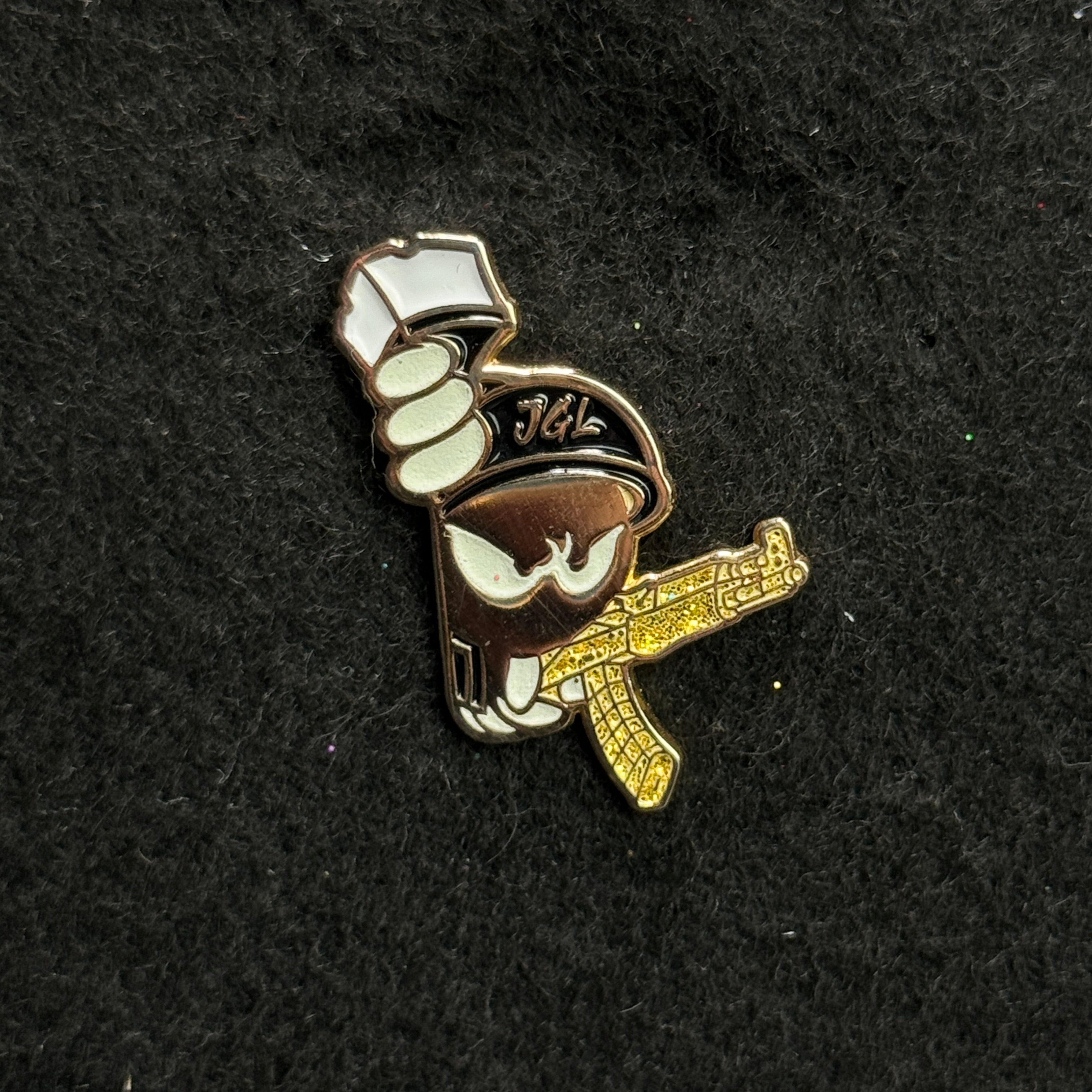 Black Cap Gold  AK-47 Marvin the Martian Peeker Pin (GITD)