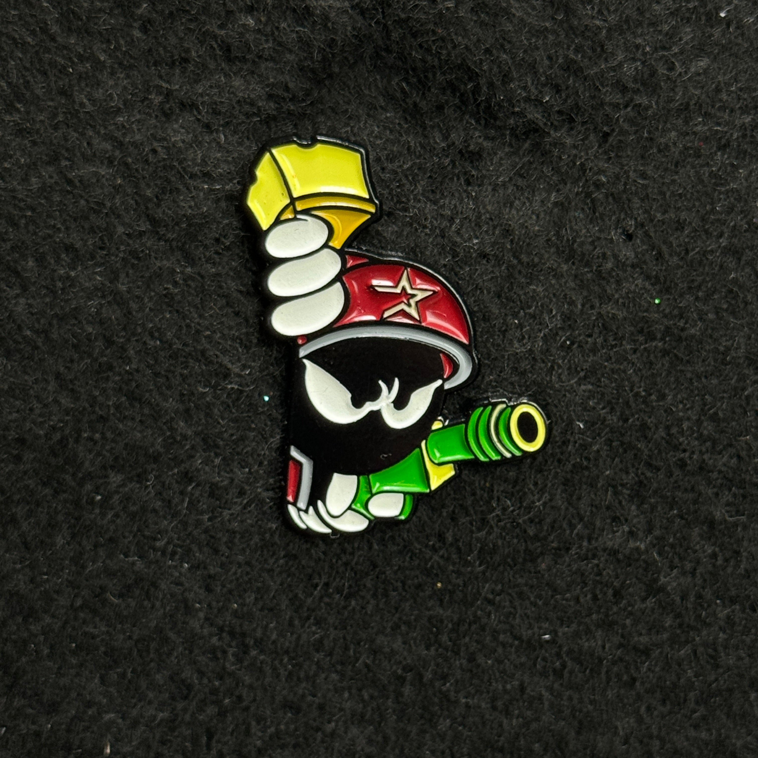 Brick Red Cap Green Gun Marvin the Martian Peeker Pin (GITD)