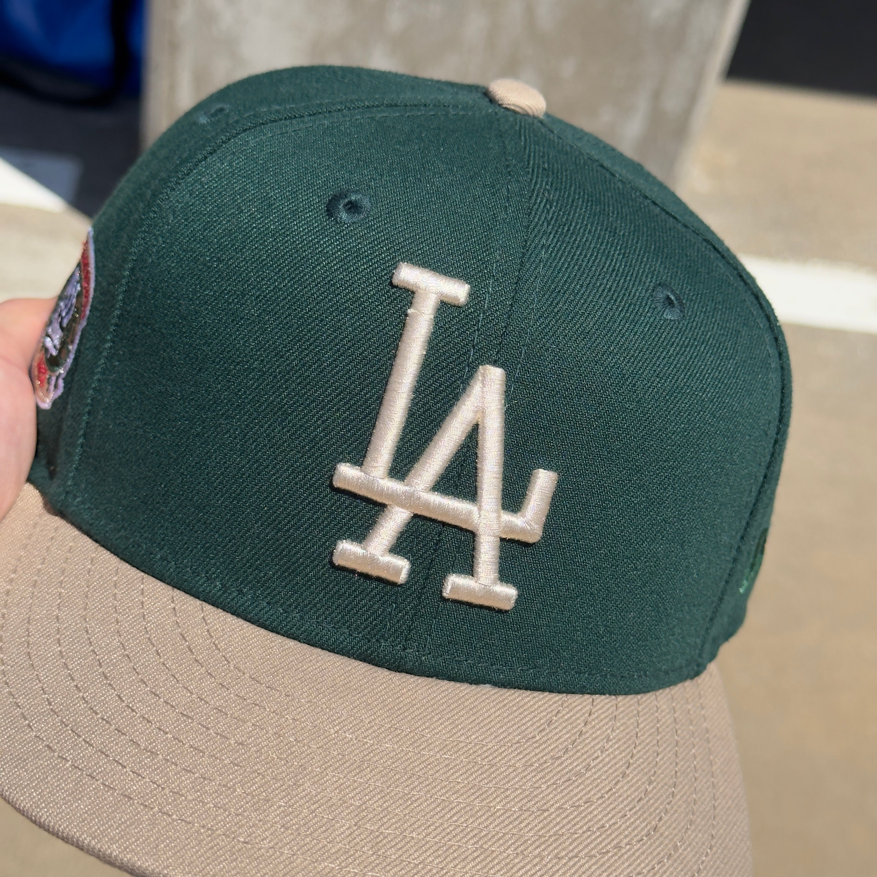 5/8 USED Green Los Angeles Dodgers 1st World Champ 59fifty New Era Fitted Hat Cap