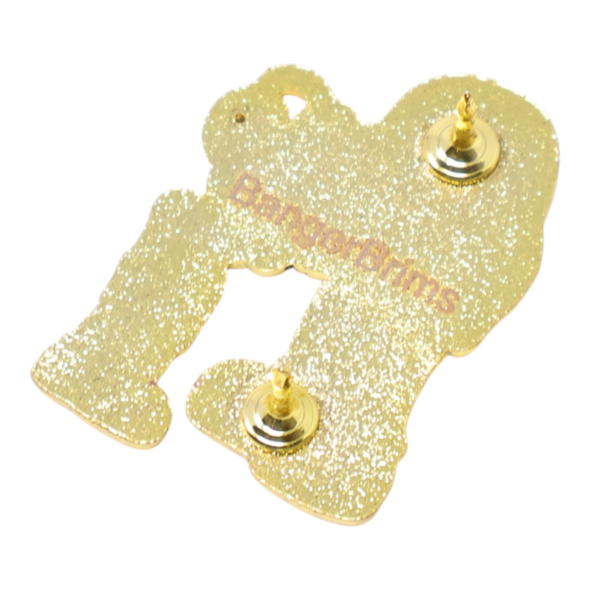 Headless Kaws Black Glitter Graphic Pin