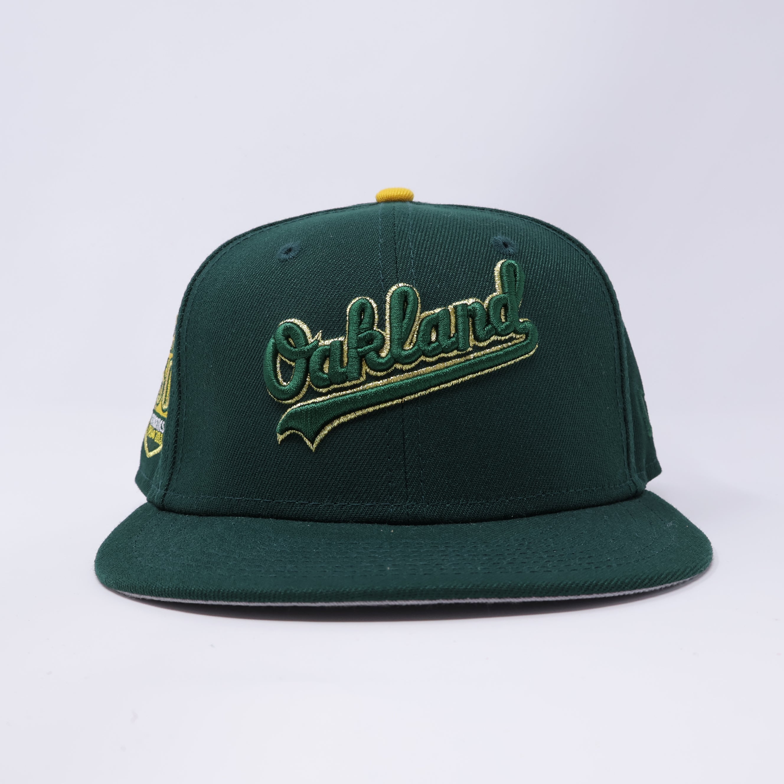 USED 1/8 Green  Oakland Athletics 50th Anniversary 59fifty New Era Fitted Hat Cap